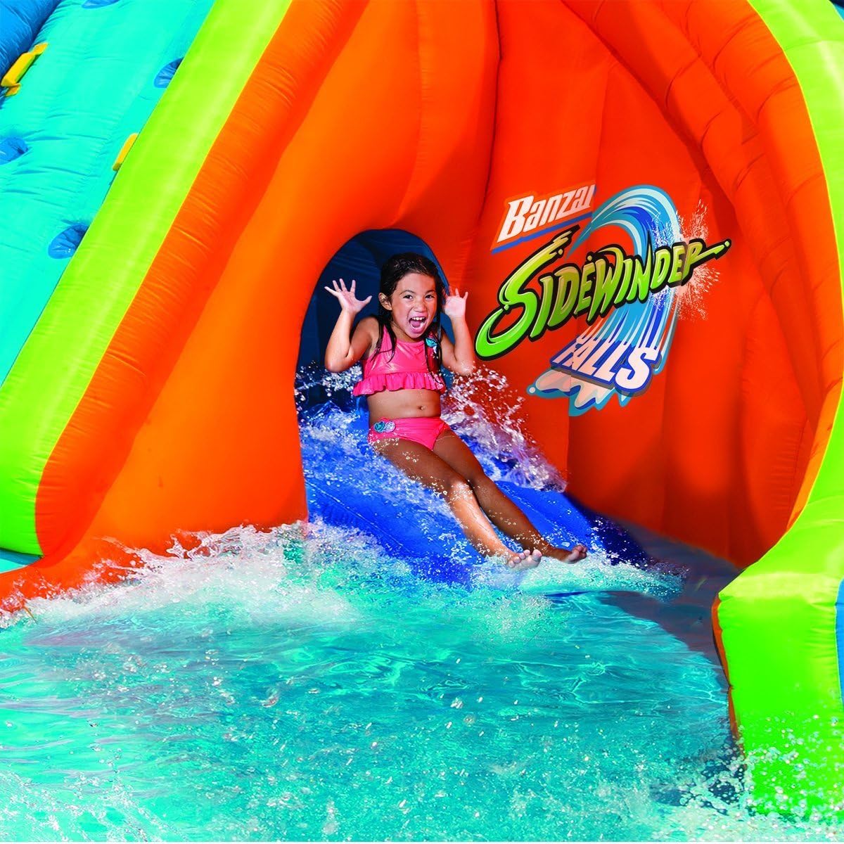 banzai sidewinder falls inflatable water slide