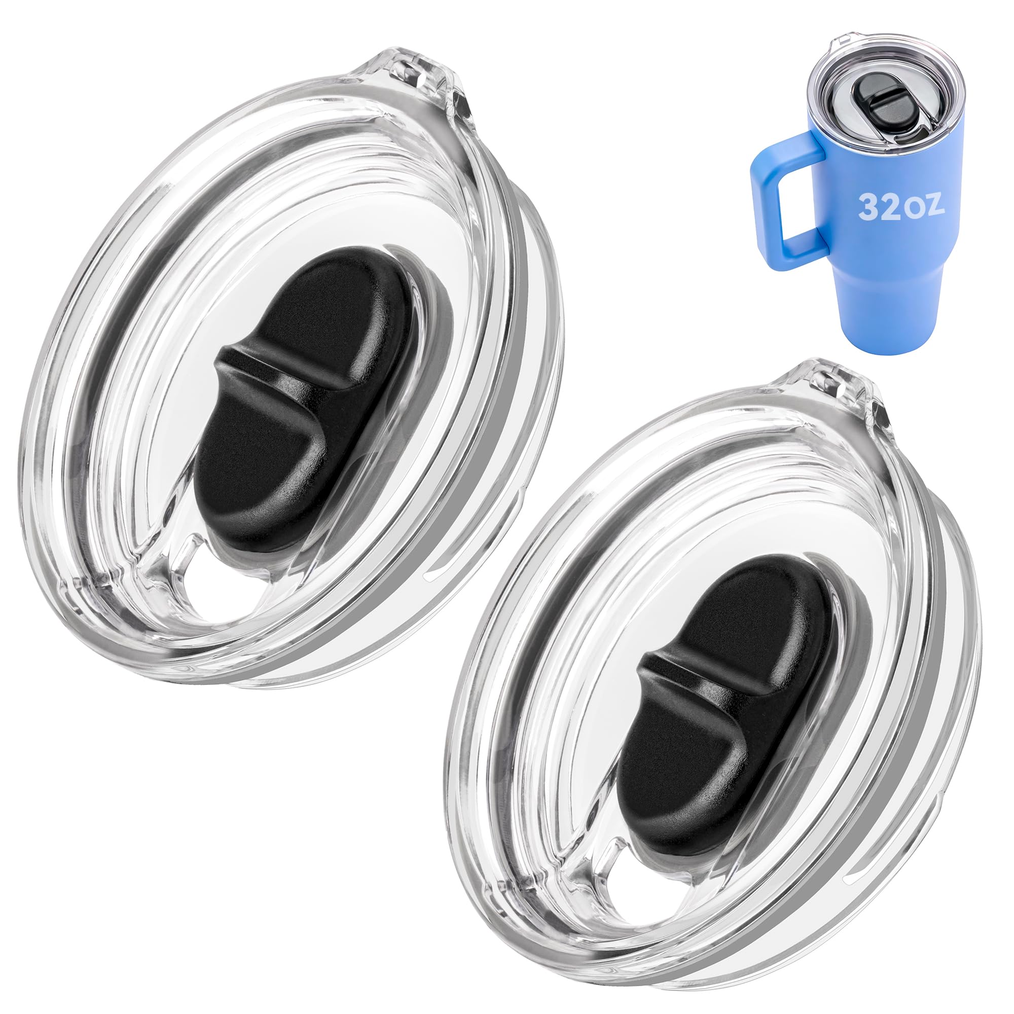 Couvercle de rechange HydroJug Traveler en Tritan 946 ml x2