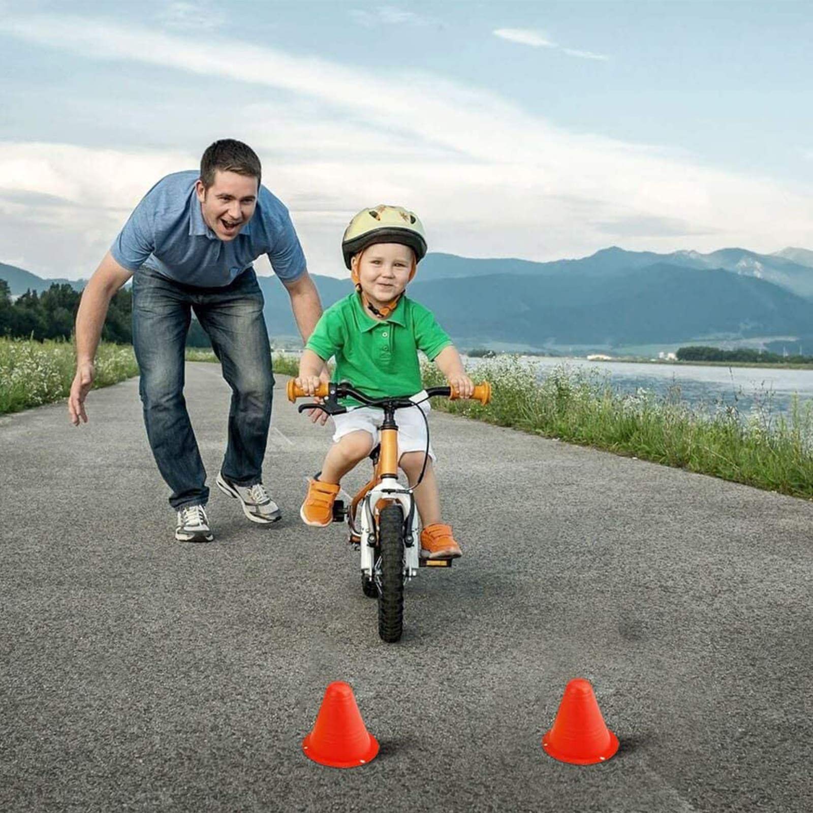 Coni Allenamento Slalom - Set 50 Pezzi Multicolore Per Sport, Calcio E Pattinaggio - Foto 3