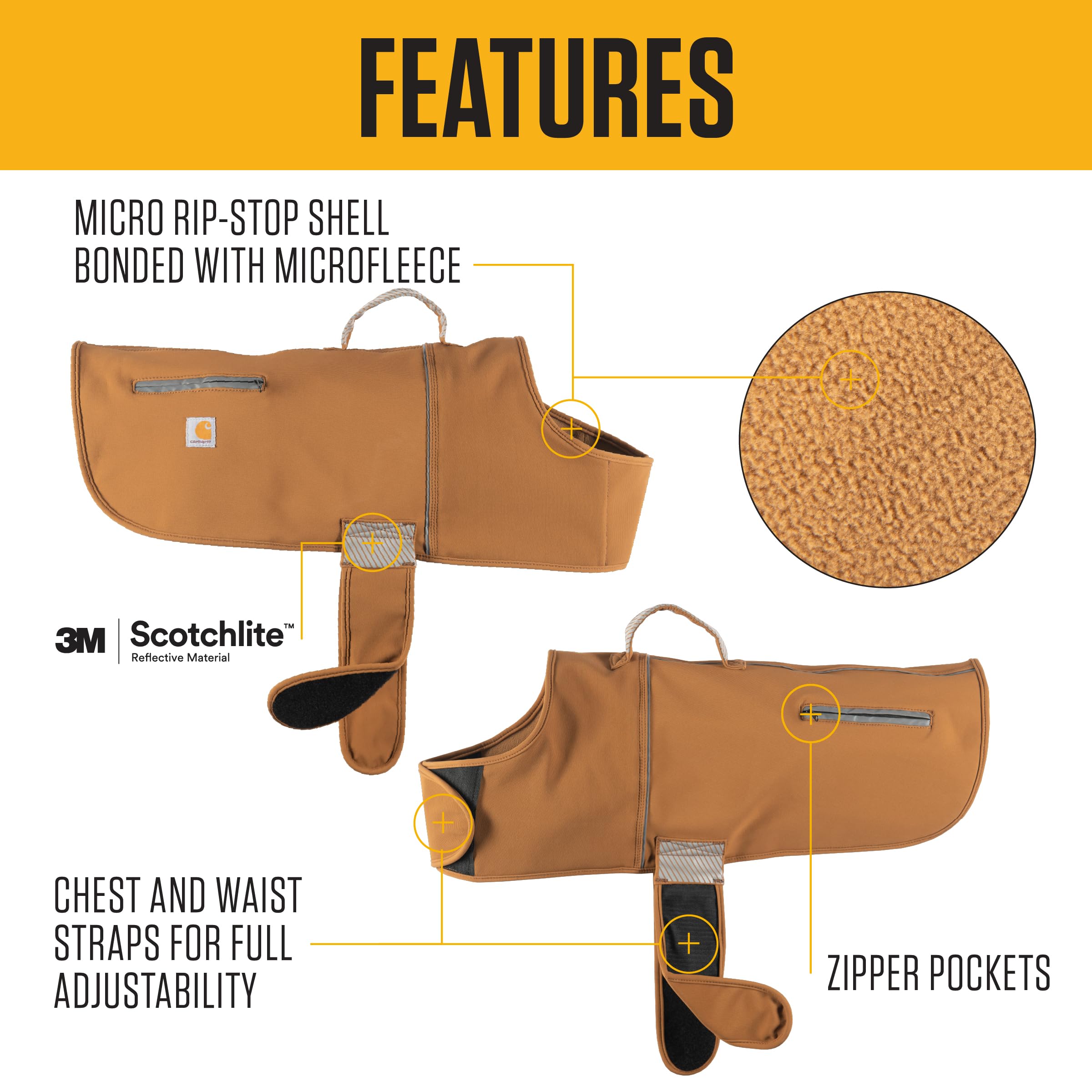 Amazon.com : Carhartt Quick Duck Fleece Lined Dog Jac, Water