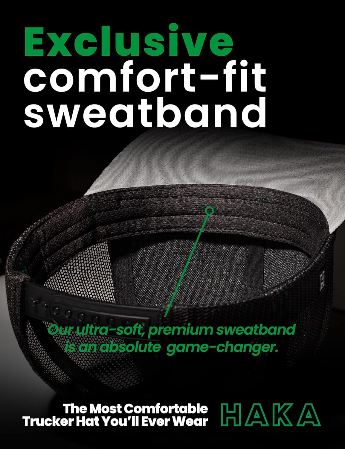 HAKA Camping Hat – Outdoors Trucker Hat for Men & Women, Baseball Cap Adjustable Snapback - Synthetic Leather - Image 5