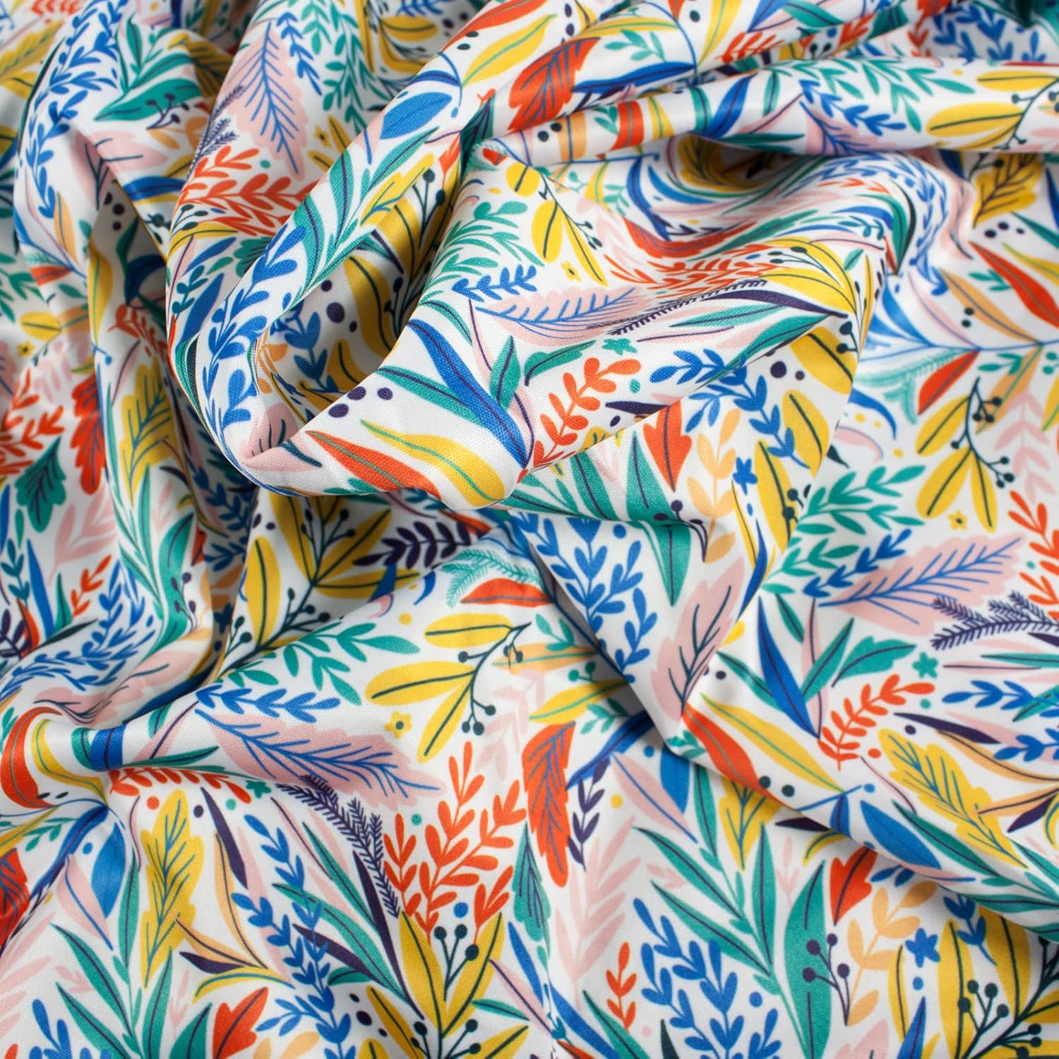 Polyurethane Laminate (PUL) Pre-Cut Fabric by the Meter. Waterproof and Breathable. Perfect for Cloth Diapers and Similar Projects. 2 Meter, Tropical Leaves