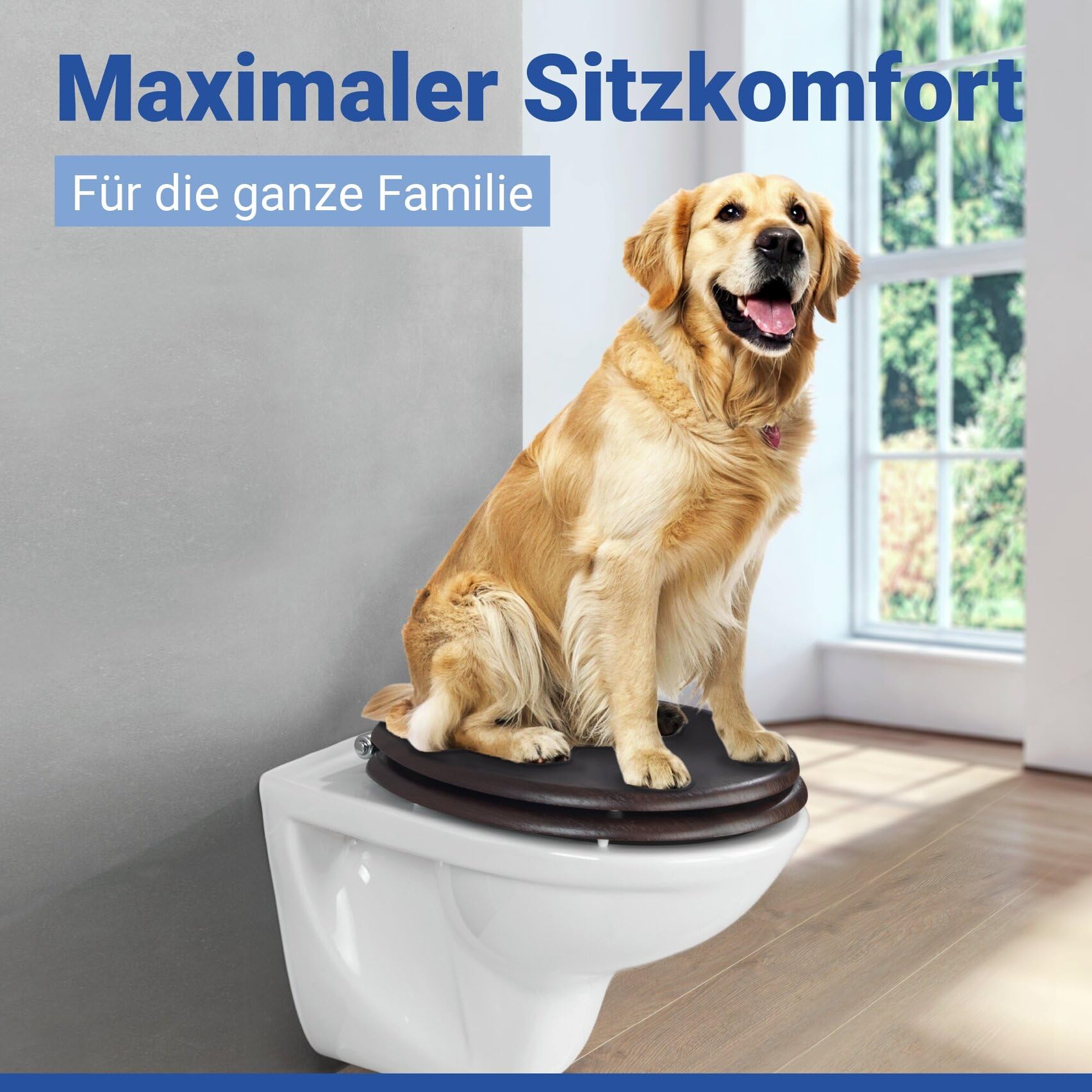 WENKO Abattant WC Wenge abaissement Automatique Marron - Marron foncé