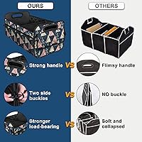 Vista 30 de Deosk - Organizador de auto para SUV, almacenamiento de maletero con 6 bolsillos grandes con poliéster impermeable, accesorios de auto