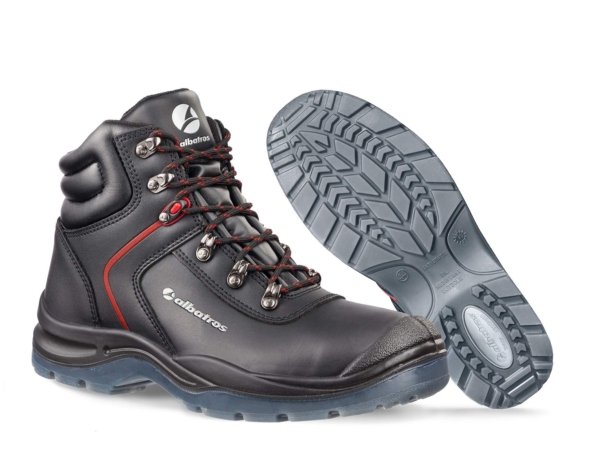 Albatros 631080-200-46 Chaussures de sécurité "Gravitation Mid", Noir, Taille 46