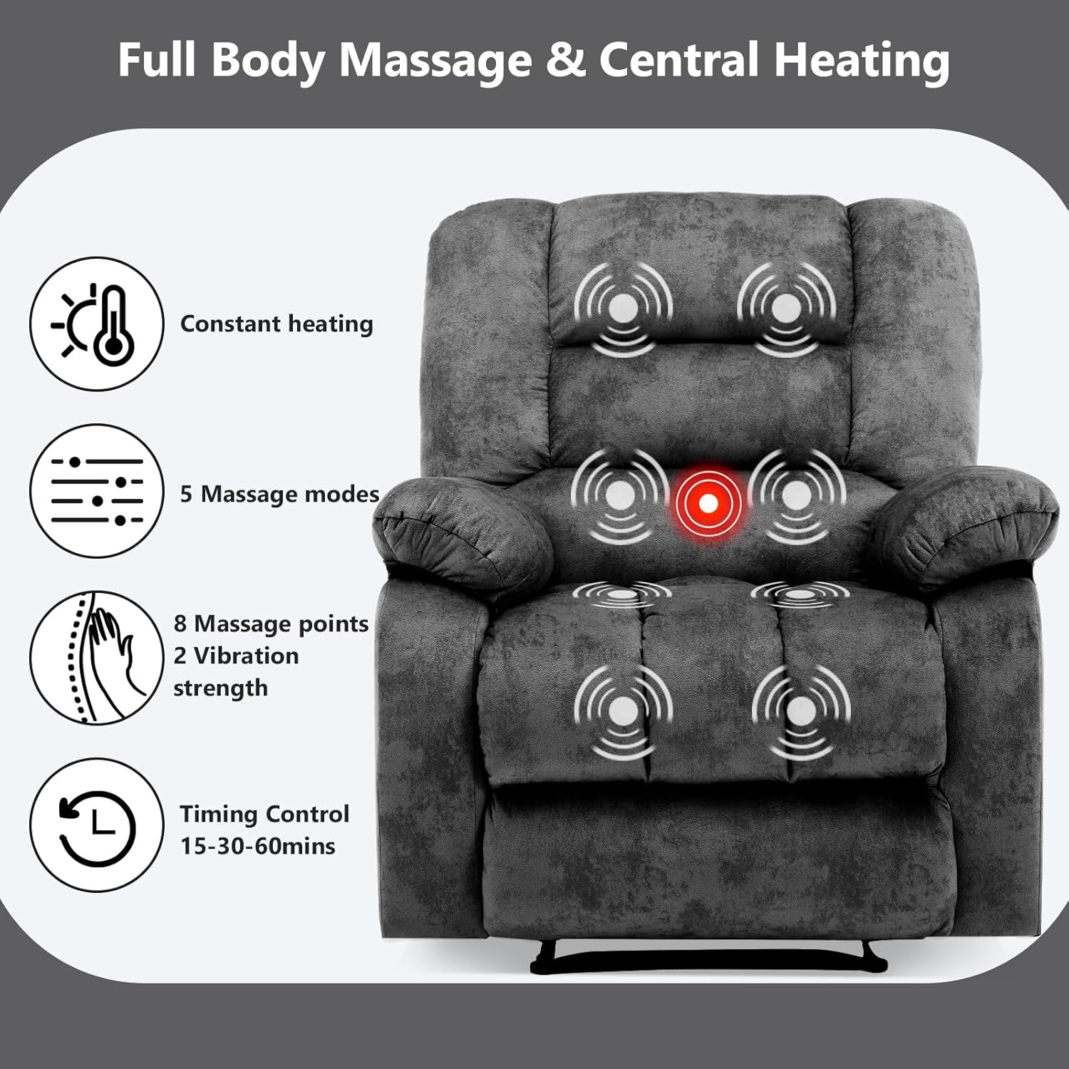 ANJHOME Massage Recliner Chair - Image 4