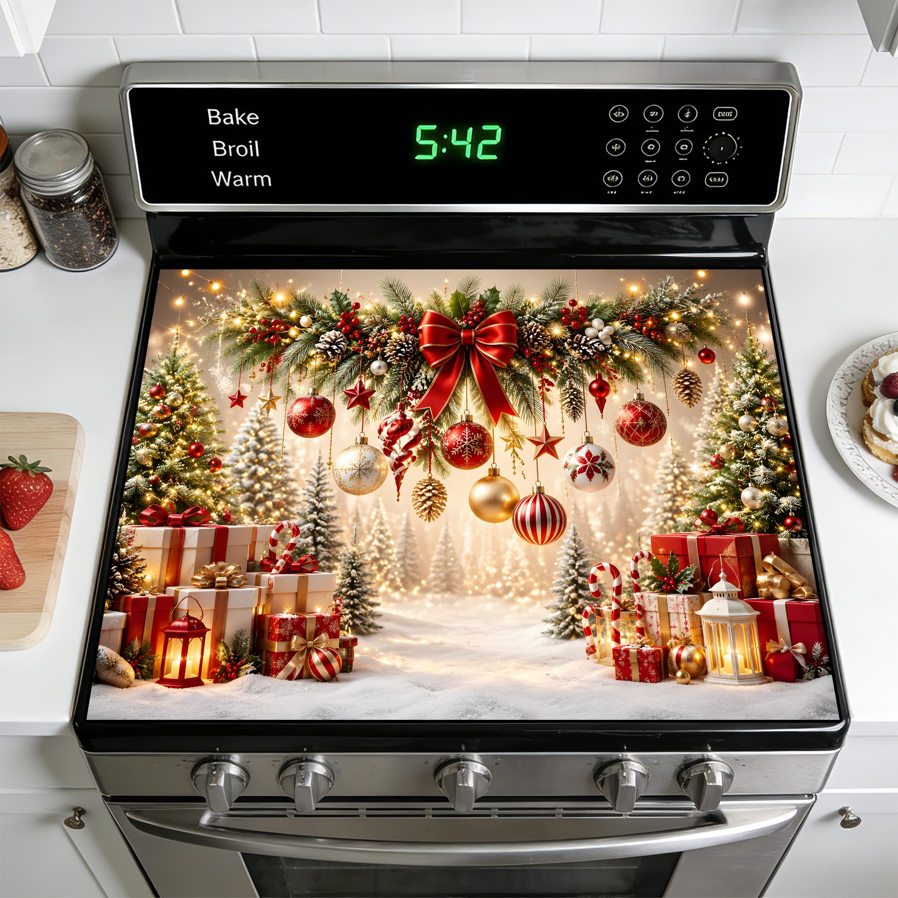 Stove Top Cover for Glass Electric Stove, Absorbent Diatomite Non-Slip Mat