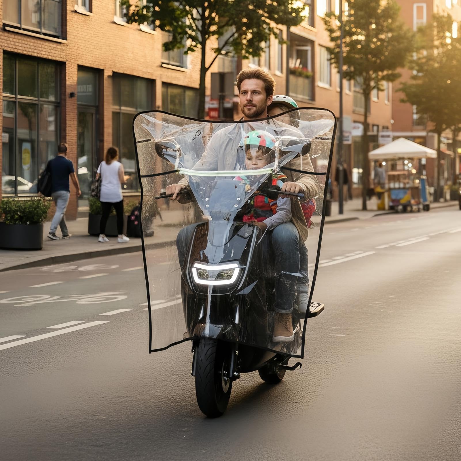 Parabrezza Moto – Parabrezza Parabrezza Parabrezza, Parabrezza Antigraffio, Robusto Attrezzatura di Guida Inverno | Attrezzature di Sicurezza per Moto Scooter Pendolarismo Tour Viaggi All'aperto Abe