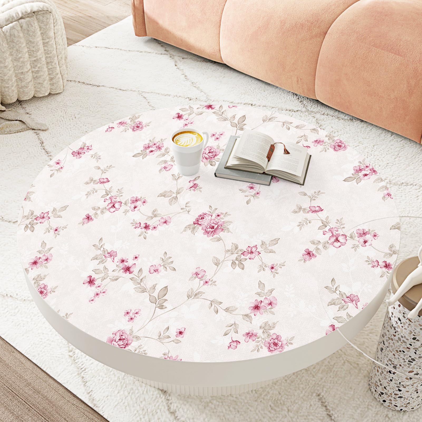 Elegancka różowa tapeta księżniczki, kwiatowa, odklej i przyklej, tapeta do sypialni, łazienki, 44 x 200 cm, tymczasowy, samoprzylepny, usuwalny papier kontaktowy do szafek, blatów, półek