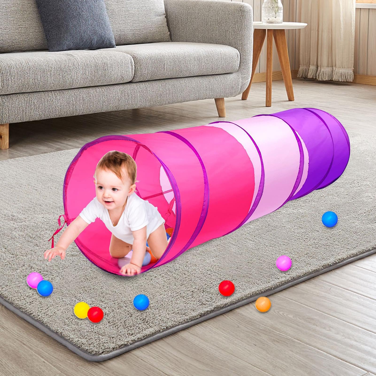 Tipsi 6570 De Move And Stic: Túnel De Juegos De 85x85x85 Cm, Sistema Modular Para Construir Casitas, Castillos Y Toboganes