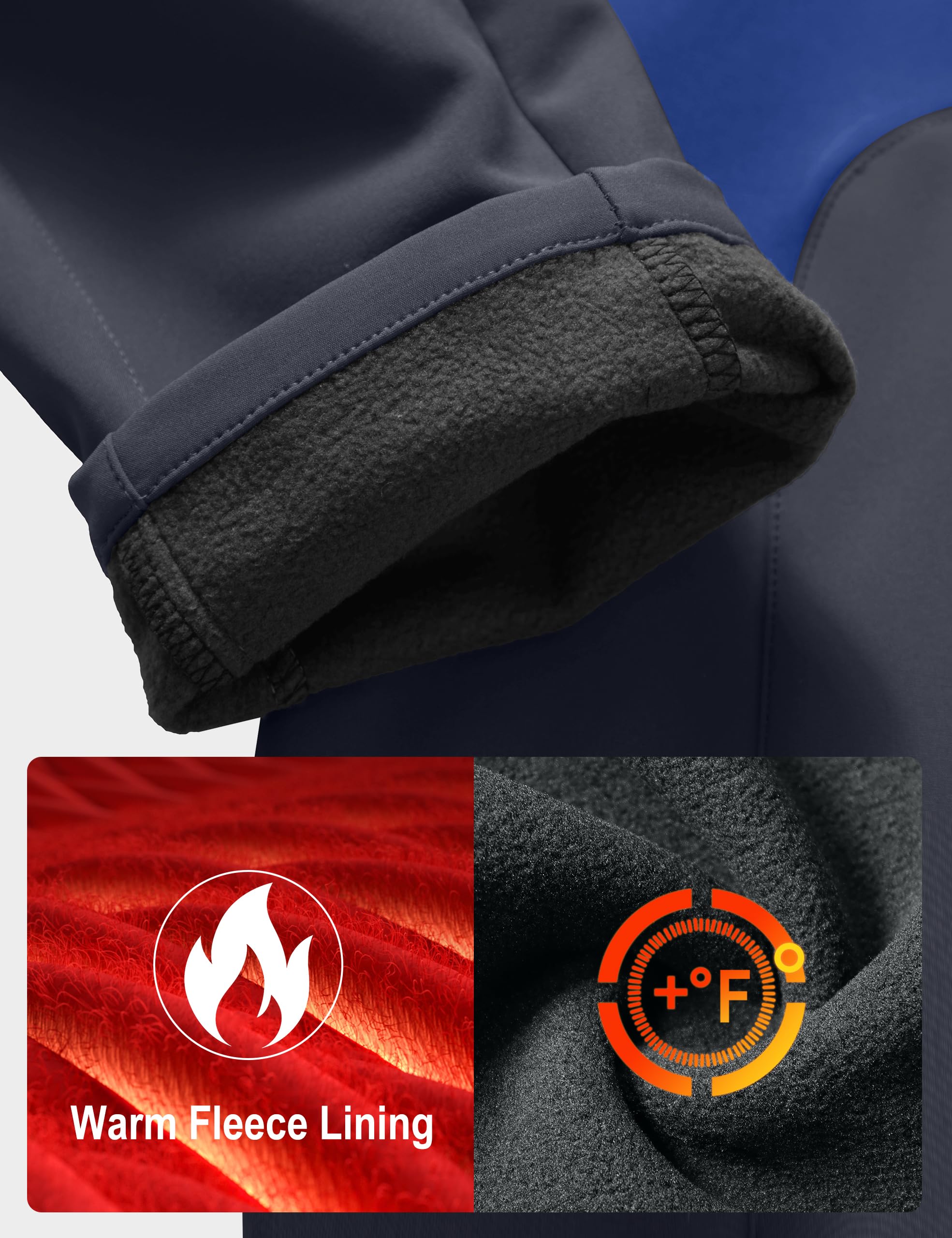 Pantaloni da neve impermeabili per ragazzi e ragazze, pantaloni da sci isolati invernali foderati in pile, elastico in vita Softshell pantaloni da trekking per ragazzi