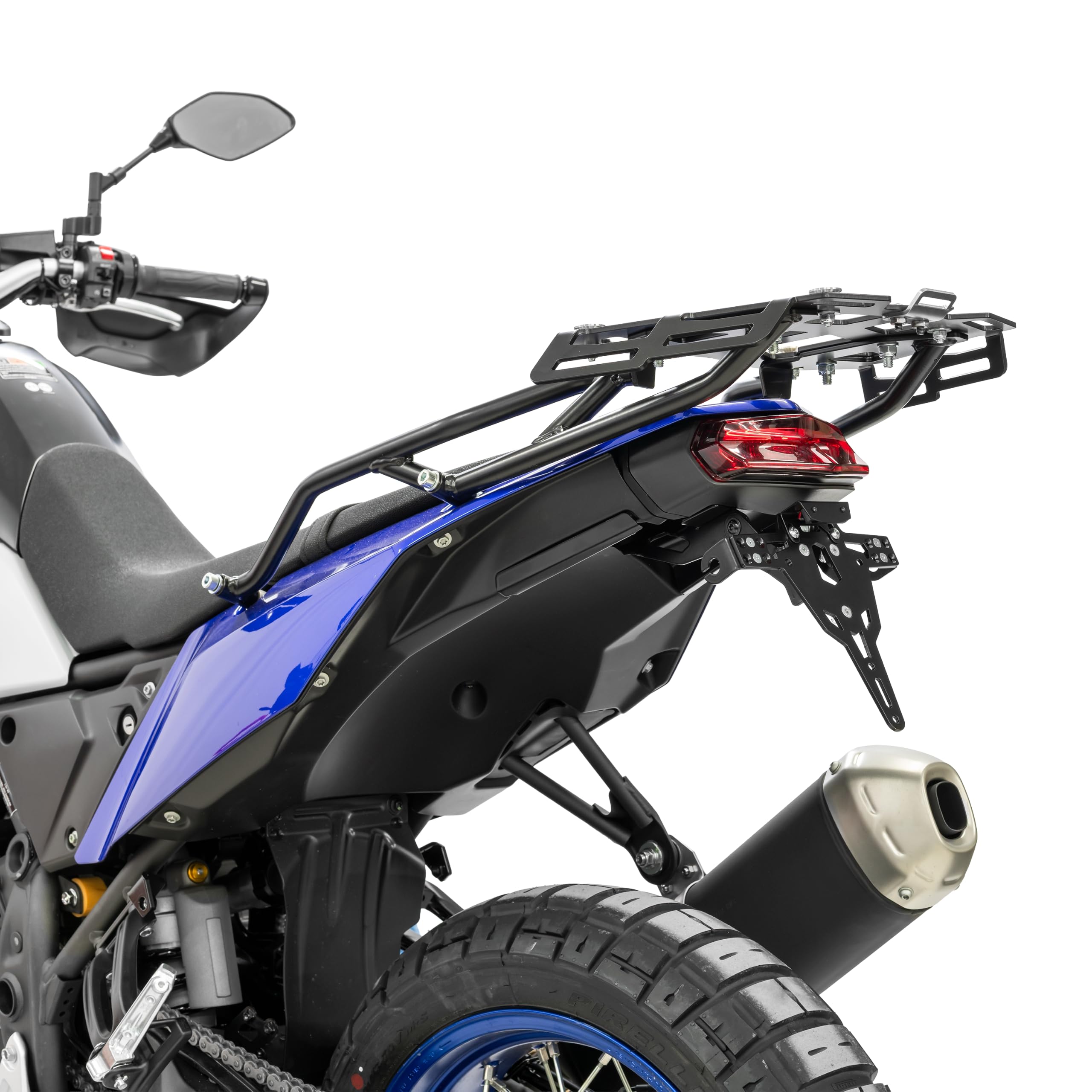 ZIEGER Pro Motorrad kurzer Kennzeichenhalter Kennzeichenträger Nummernschildhalter (kompatibel mit Yamaha Ténéré 700 Baujahr 2019 bis 2023)