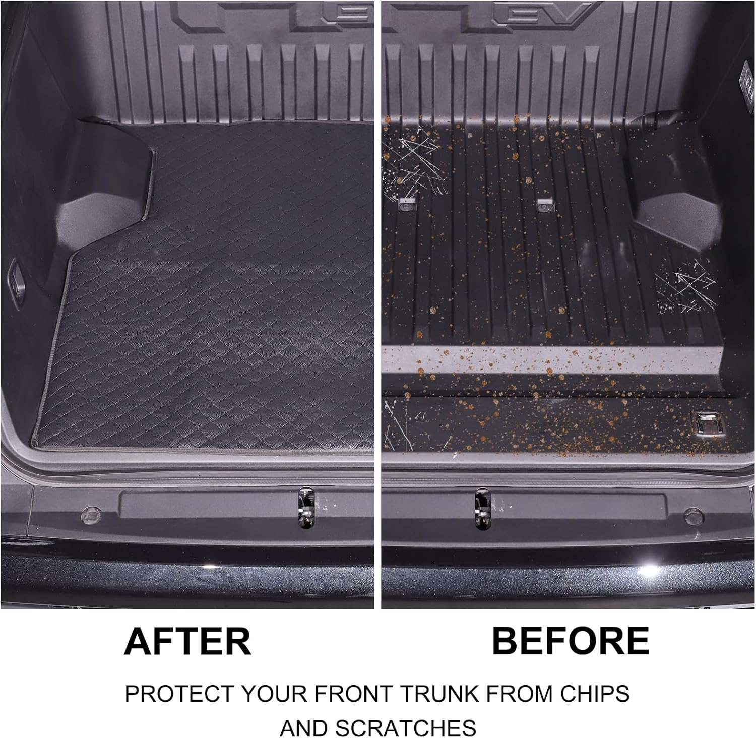 Front Trunk Frunk Mat Compatible with Hummer EV 2022-2026 SUV/SUT Accessories Front Trunk Mat All-Weather Heavy Duty 3D Cargo Liner Protection