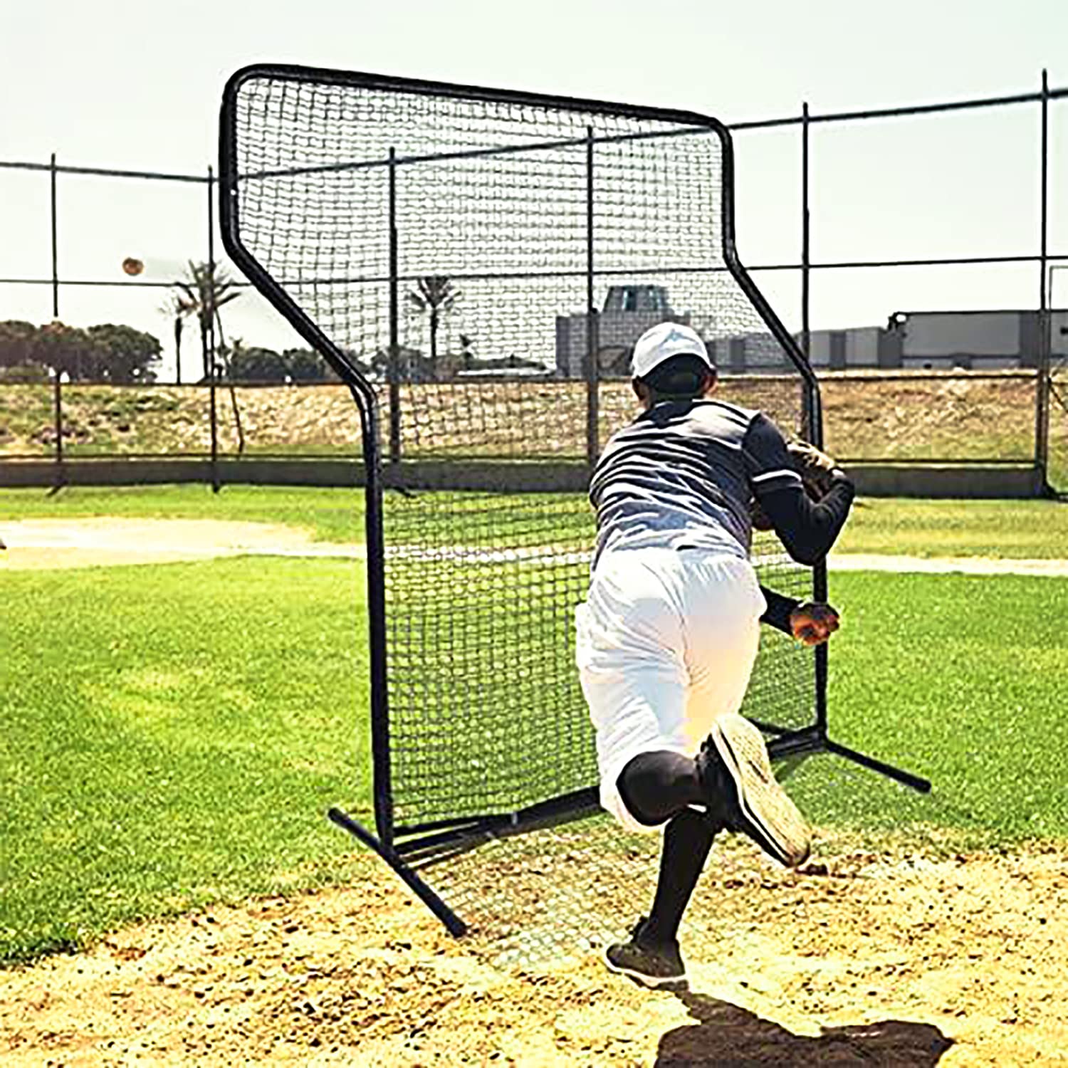 Amazon | FLITURE 野球ネット 1.8×1.0×2.1m Z字型 野球練習ネット 野球