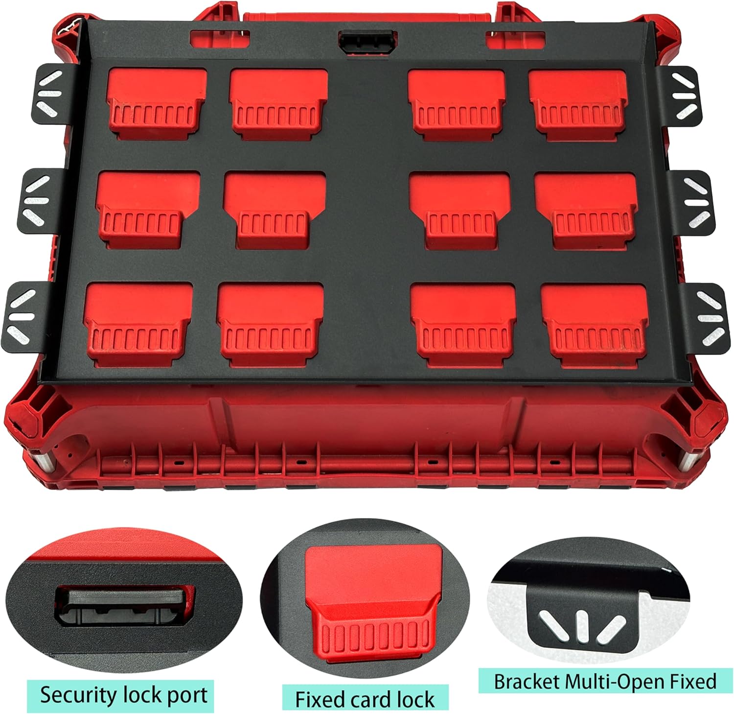 Mounting Plate Compatible with Milwaukee Packout, 100 Lbs, Metal with Powder Coat, for Tool Storage and Organization System (Full Plate-Black-2)