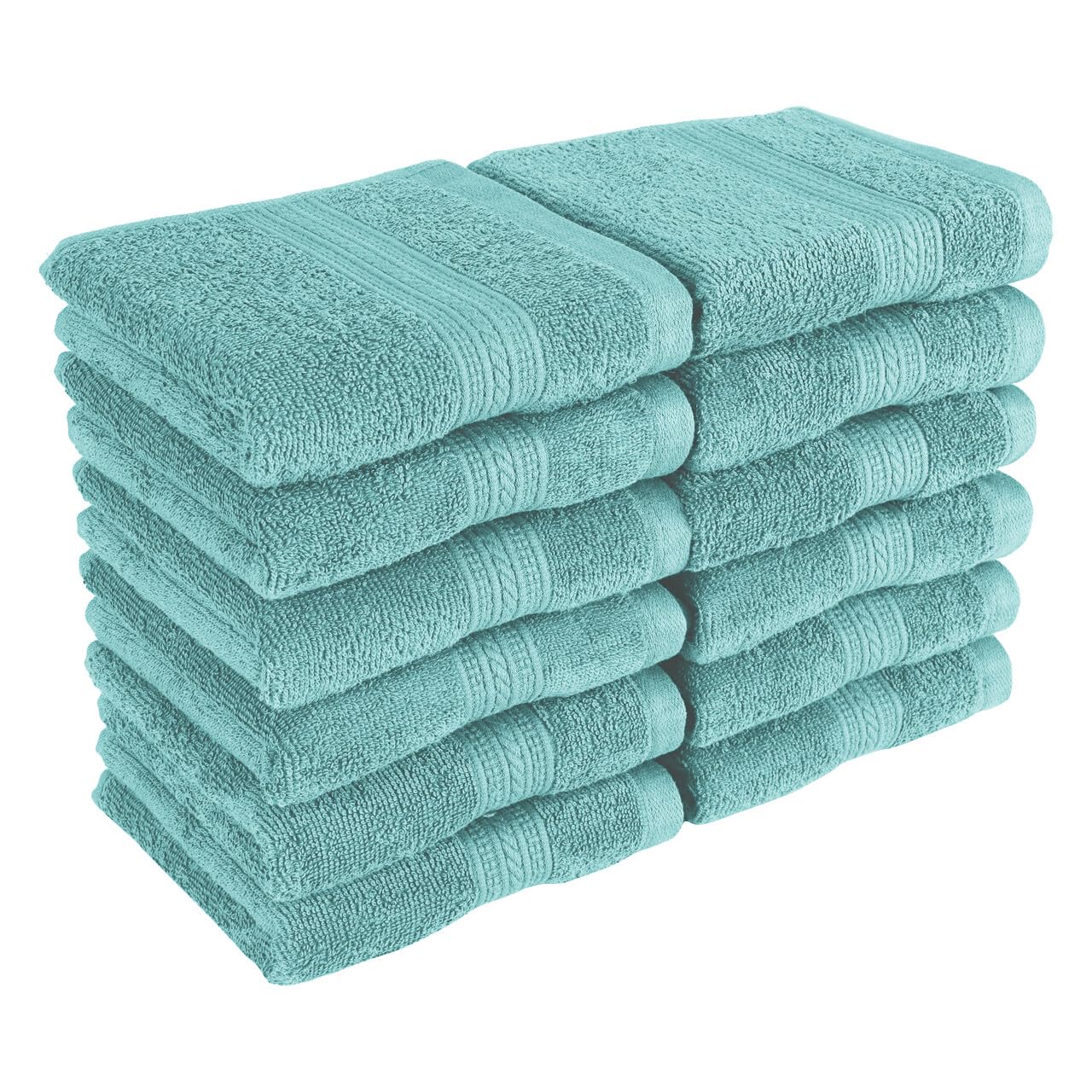 Kaufman - Luxury Washcloths 12 Pack | 13 x 13 in | 100% Cotton Face Towels | Soft Feel Wash Cloths for Your Face and Body, Highly Absorbent - Wash Cloth Essential for Showering Bathroom, Spa, and Gym