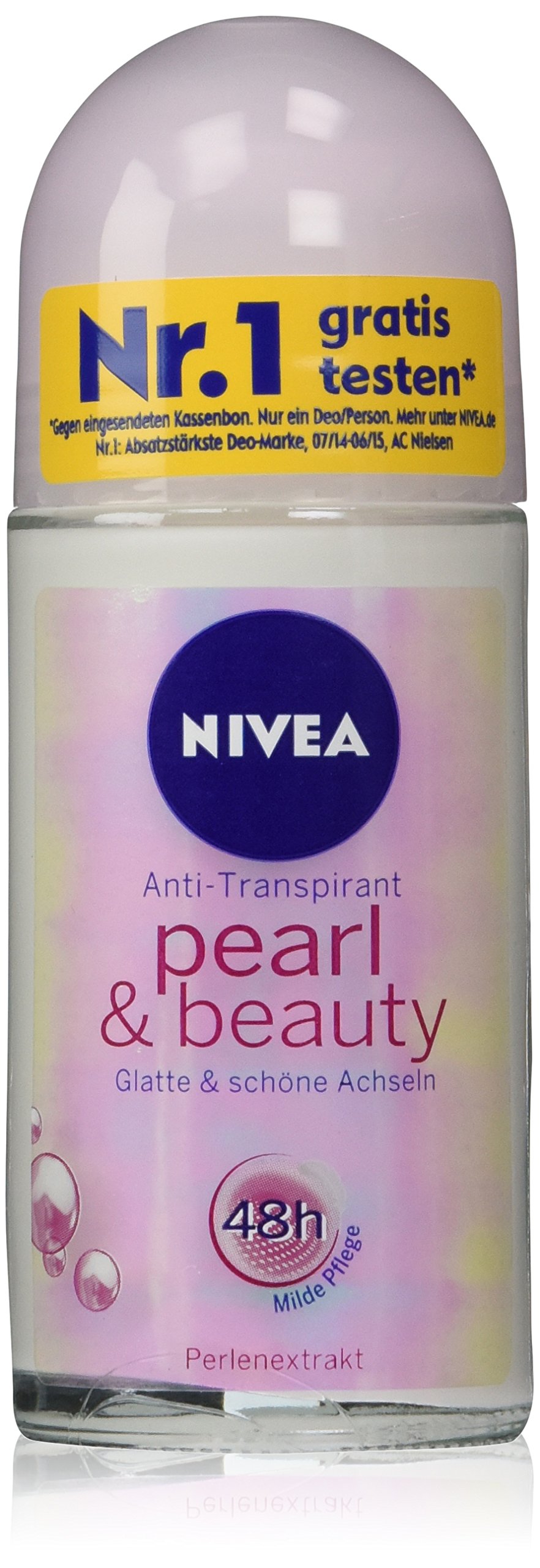 Nivea Pearl & Beauty Deoroller – 48h Schutz, Mit Perlenextrakt – Doppelpack, 2 X 100 Ml