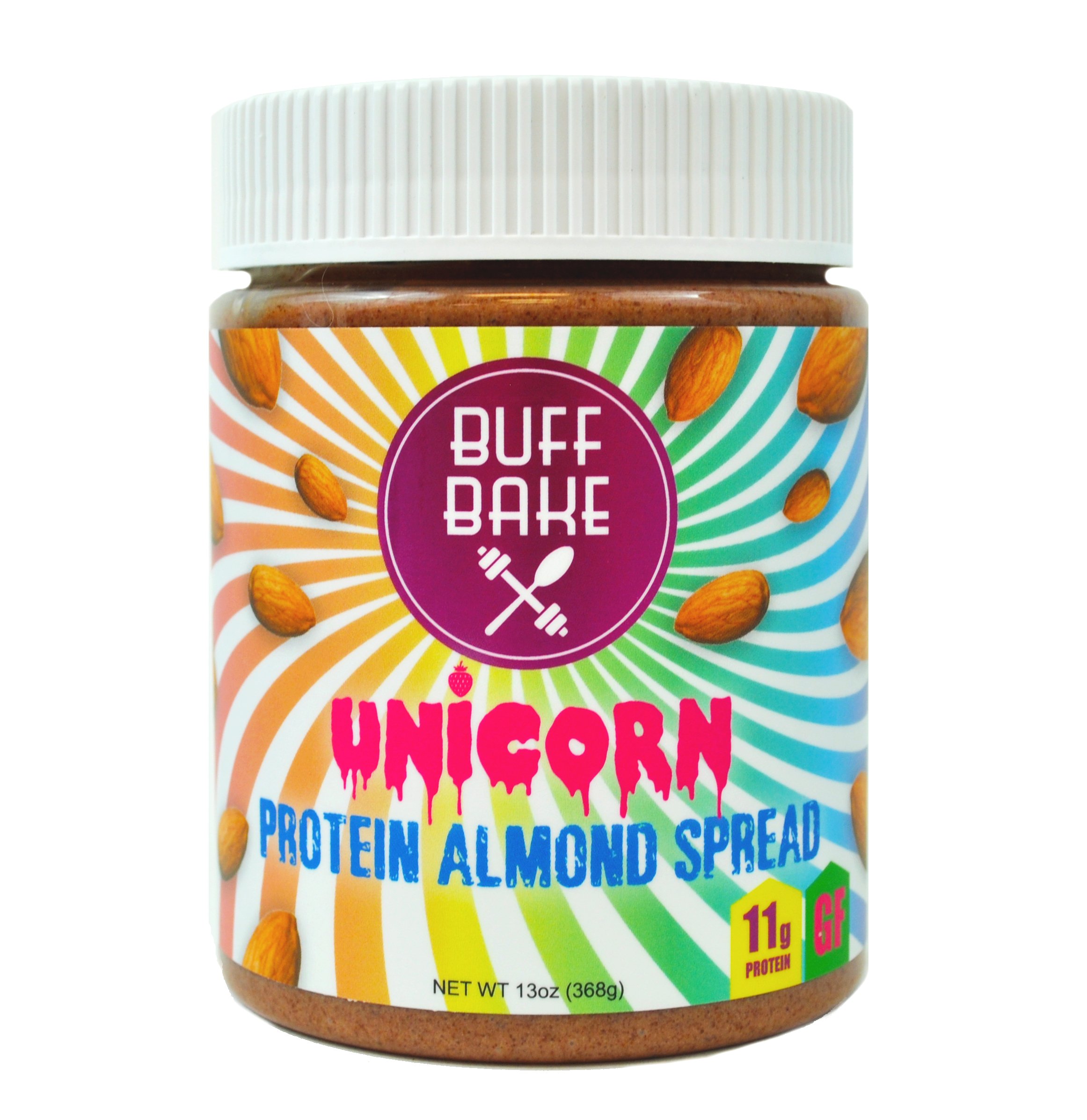 Protein Almond Butter - Nut Butter Spread with 11g of Whey Protein, Gluten Free, Non-Gmo (Unicorn, 13 Oz)