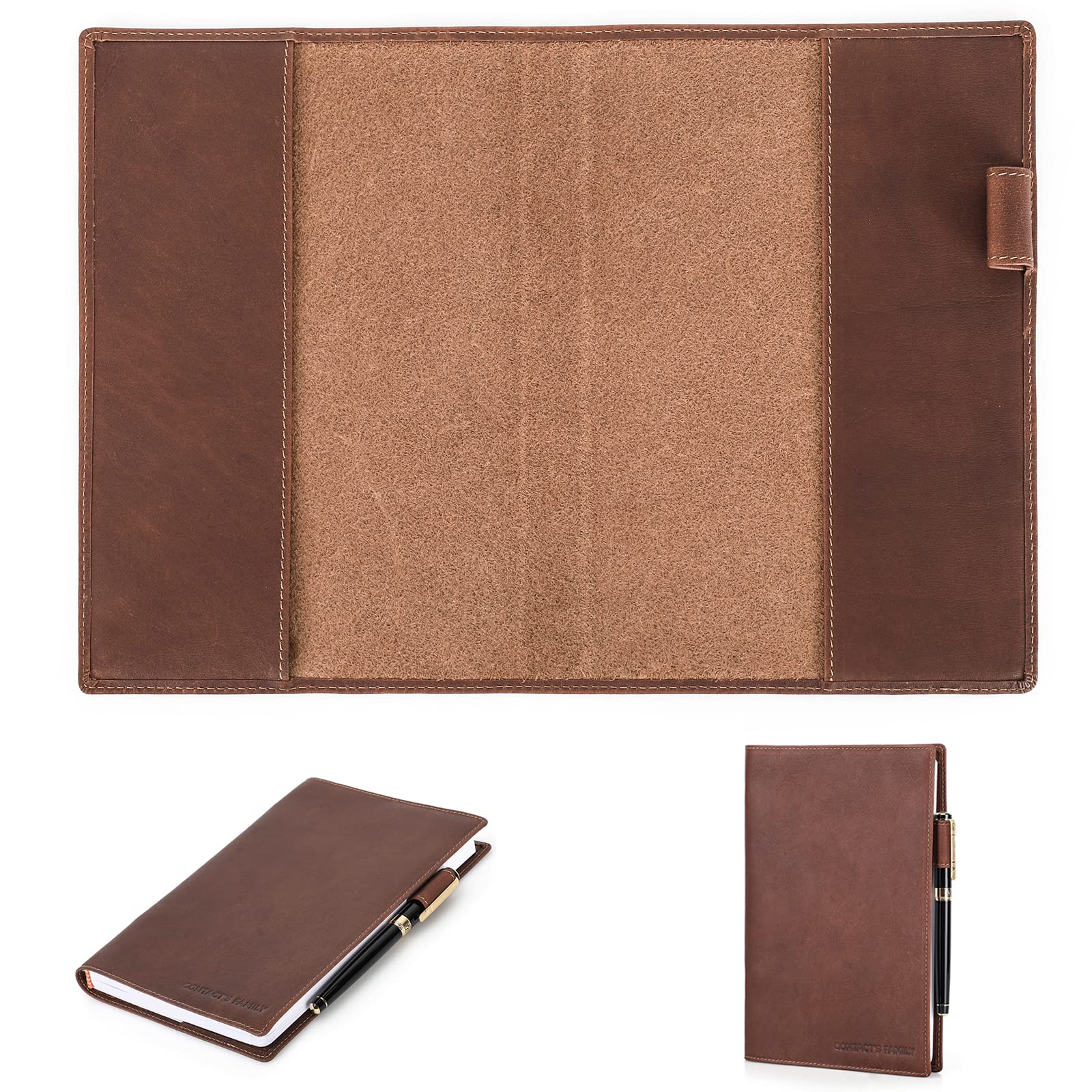 Genuine Leather A5/B5 NOTEBOOK COVER Durable Refillable Genuine Leather Cover Vintage Diary for Travel (B5)