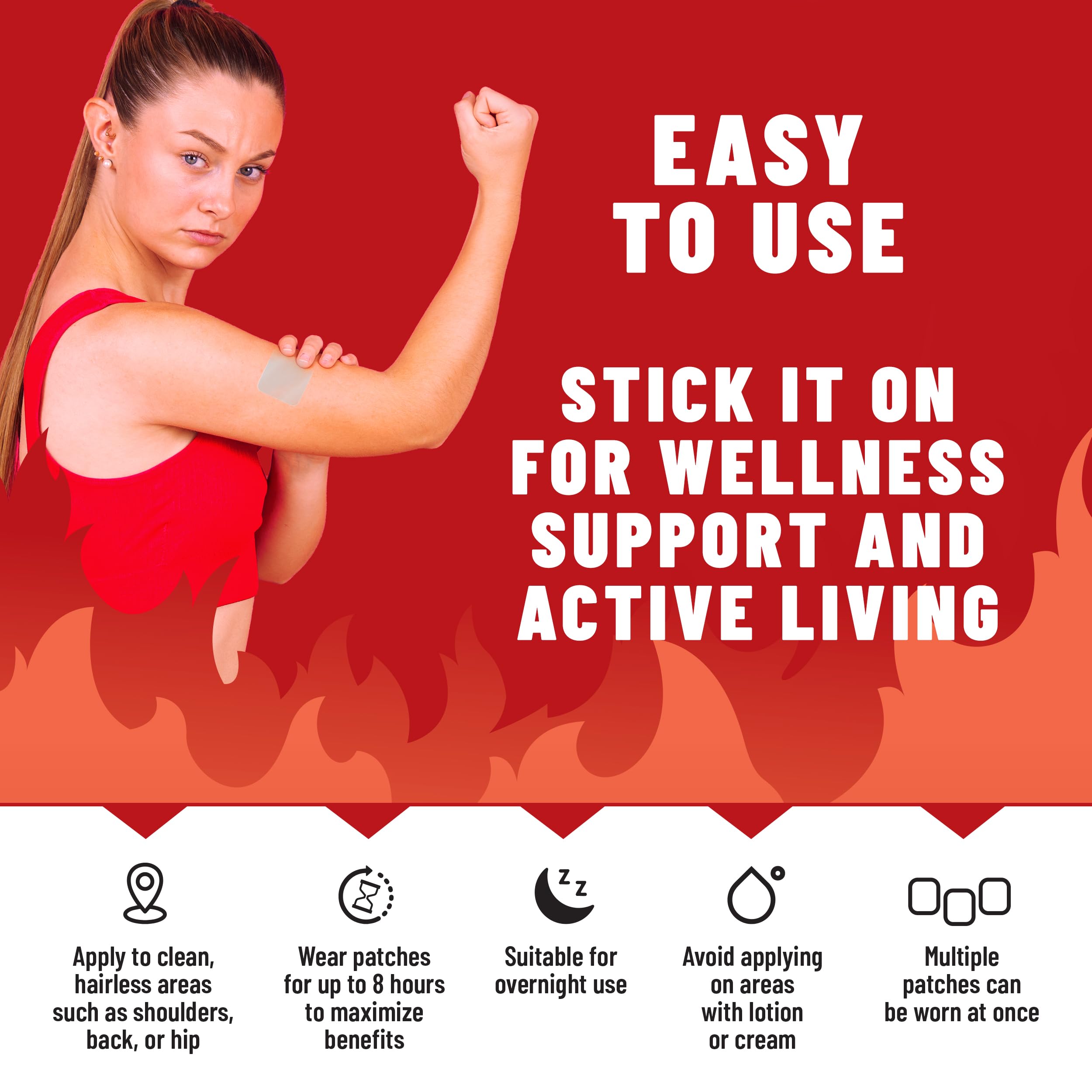TOLEVITA Patches with Garcinia Cambogia - 36 Pcs | | Easy-to-Use Natural Patches for Active Lifestyles, Gym, Fitness, and Daily Vitality — Amazon image 5