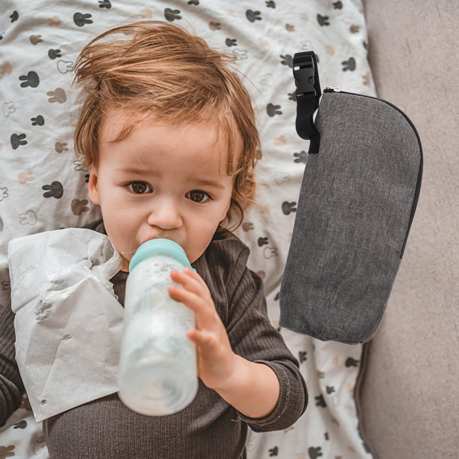 TOYANDONA 3juegos Térmicas para Biberones Aislantes y Resistentes para Mantener La Leche Caliente Paseos Bebés Colgador para Carrito