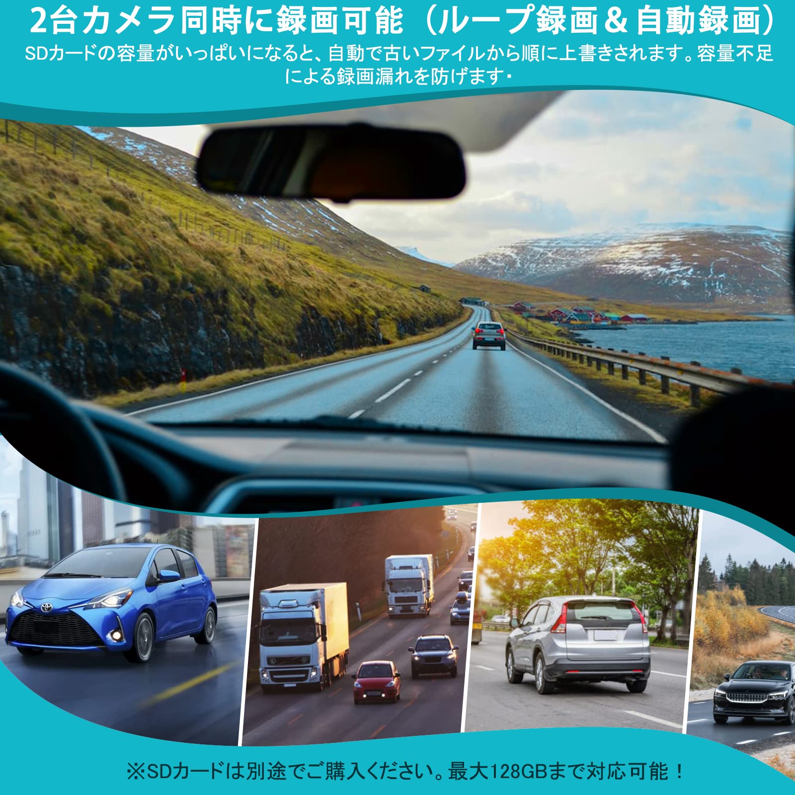 Amazon.co.jp: Soinndo 録画機能付き バックカメラモニターセット  