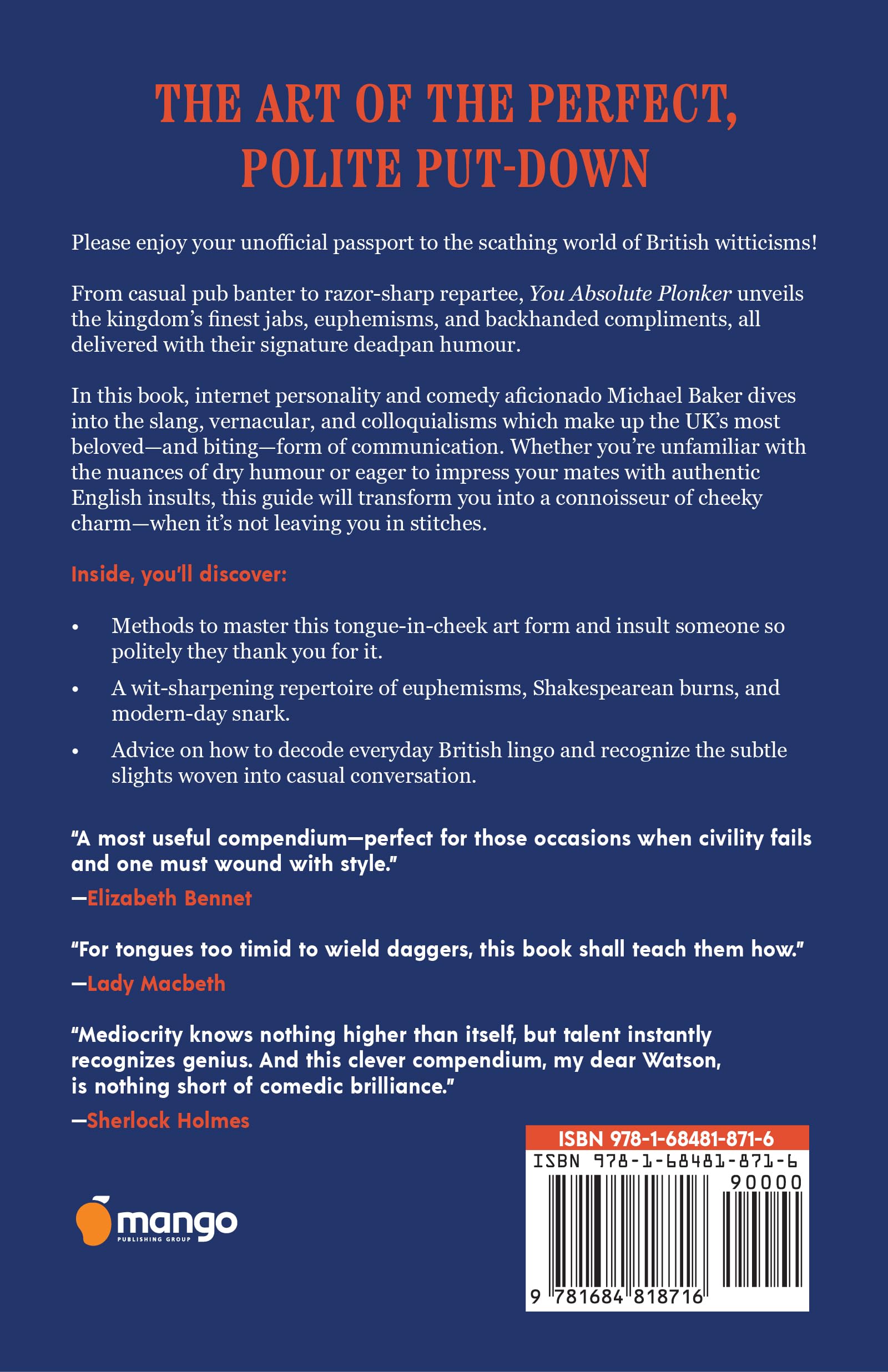You Absolute Plonker: The Definitive Guide to British Insults (British Slang, Dry Humor, Funny Gift for Adults)