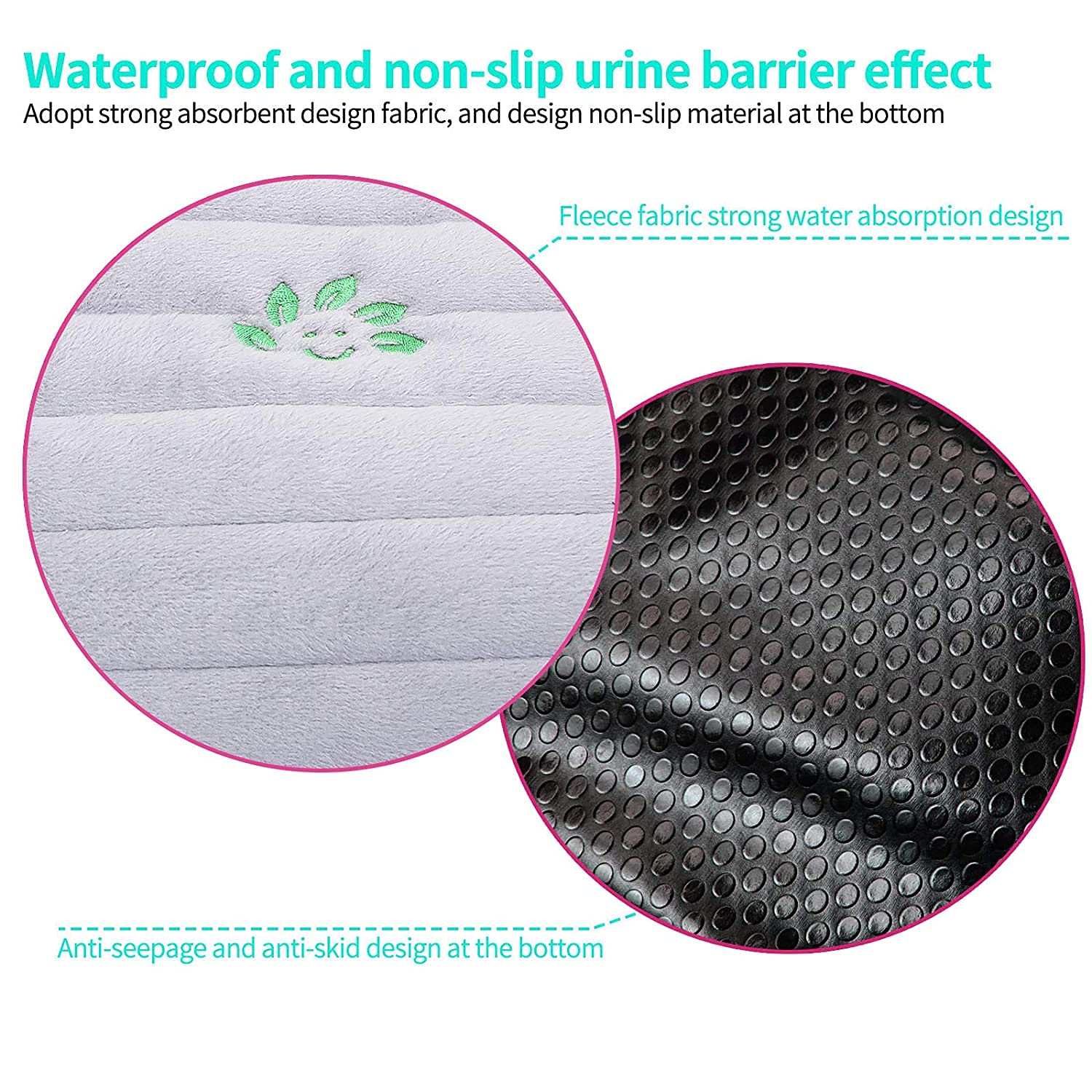 Piddle Pad - Car Seat Protector & Saver, Potty Pad, Waterproof Liner for Potty Training, 20x15 inch, Black & Gray 2PCS