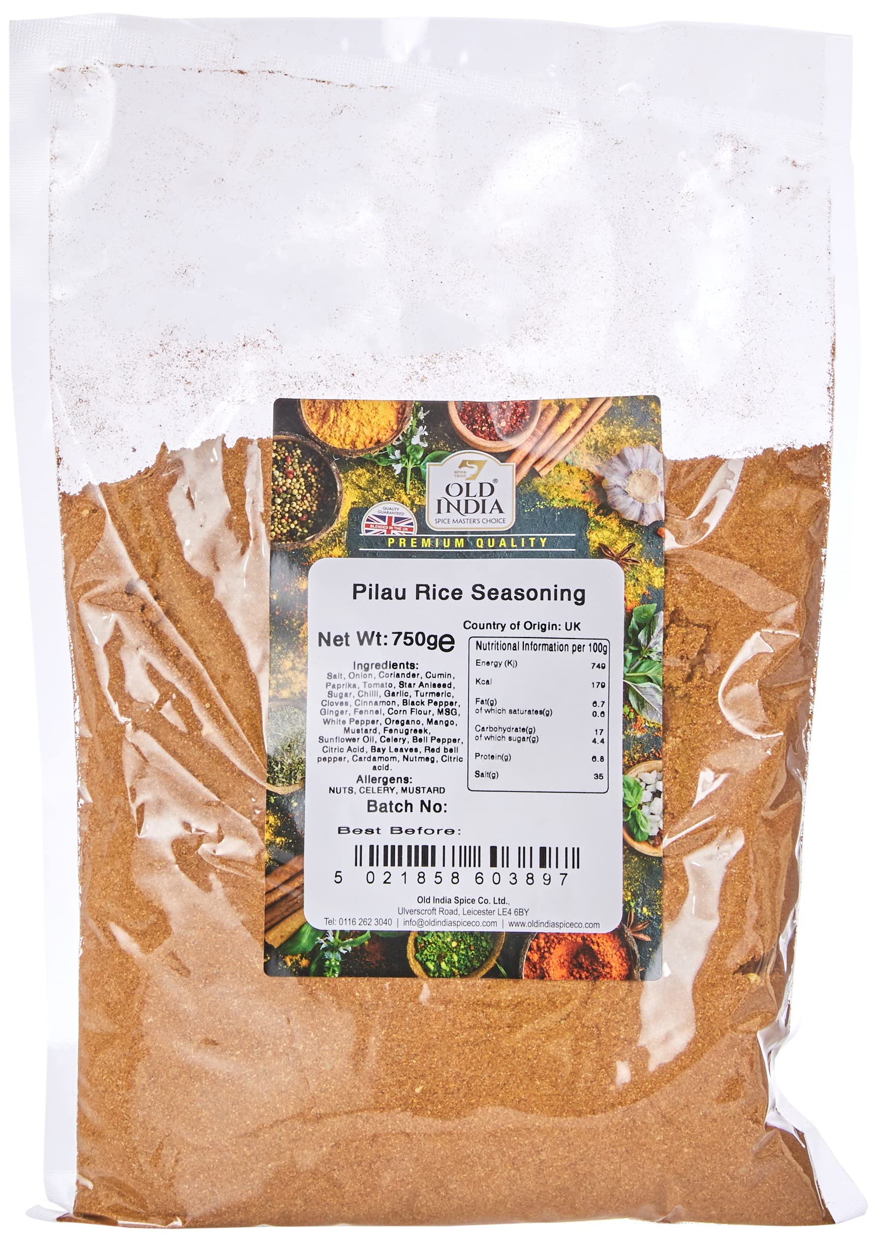 Old IndiaPilau Rice Seasoning 750g