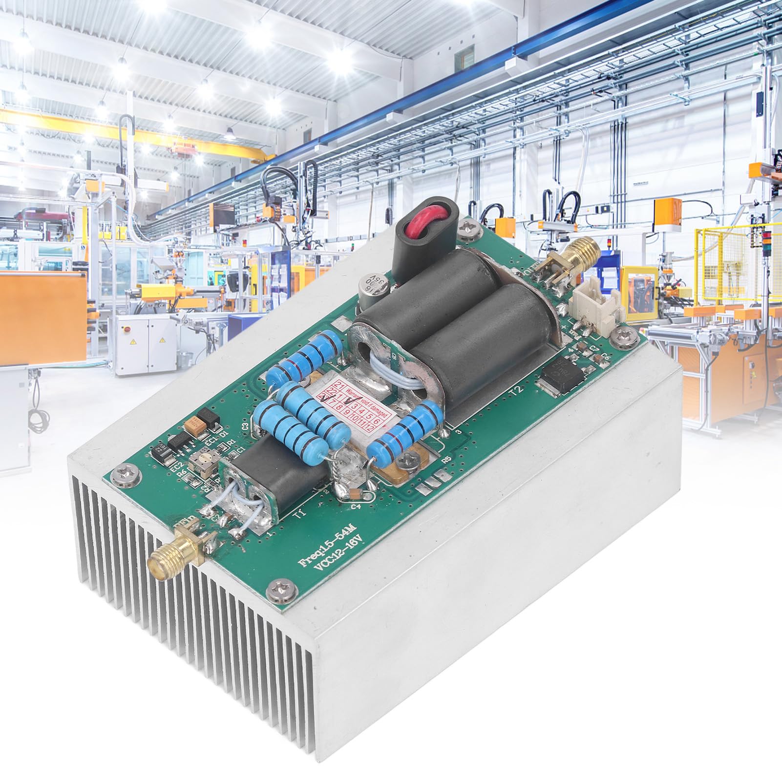 Kurzwellen-Leistungsverstärker 30 W HF-Linearverstärker für Amateurfunk SMA-Buchse DC12-16 V 1,5-54 MHz Breitband-HF-Verstärker mit geringem Stromverbrauch Breitband