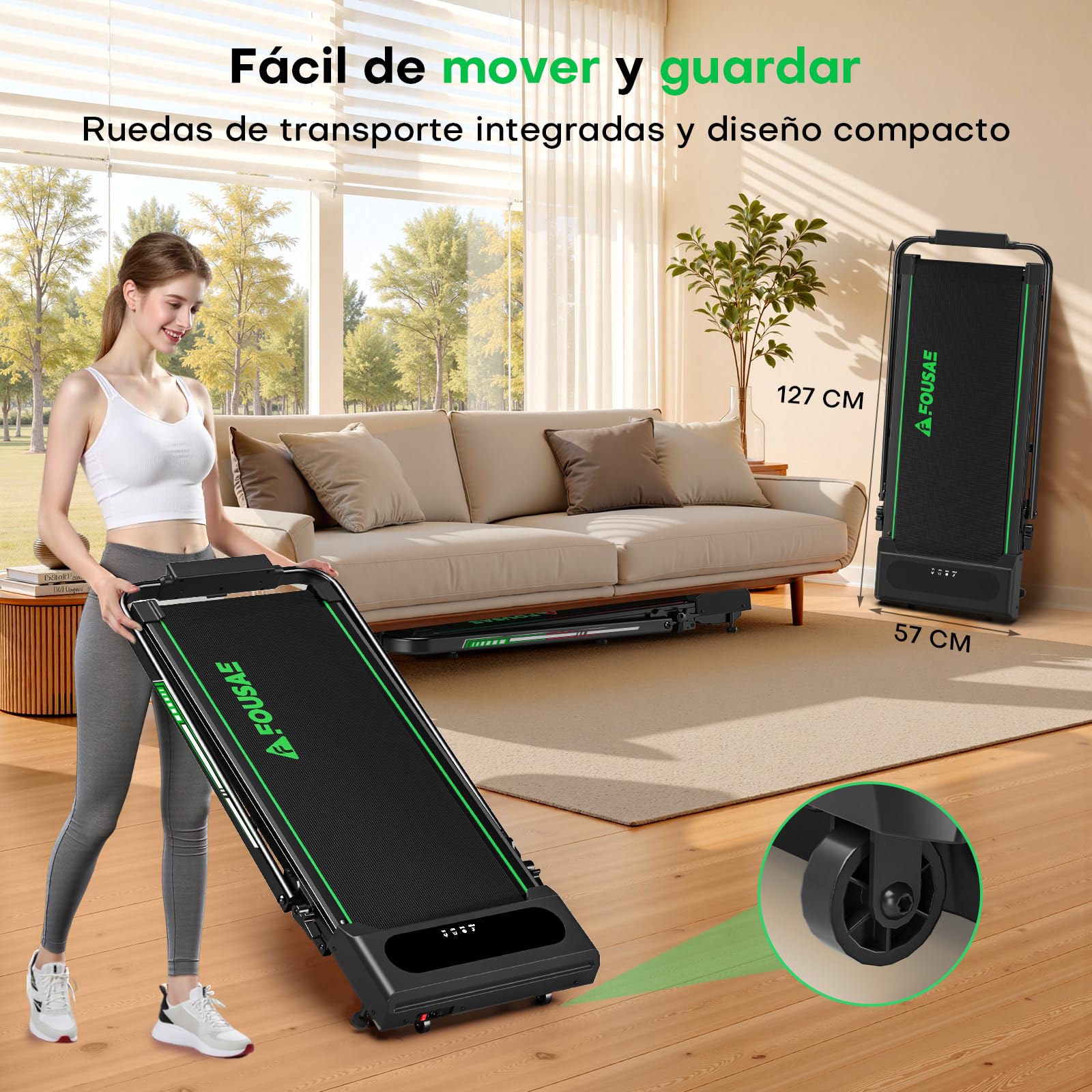 5 en 1 Cinta de Correr Plegable, 12KM/H Cinta de Correr con Inclinación 9%, 2.75 HP Cinta de Andar para Casa con Control Remoto y Pantalla LED, Apps y 12 Programas HIIT, Soporte 150 KG