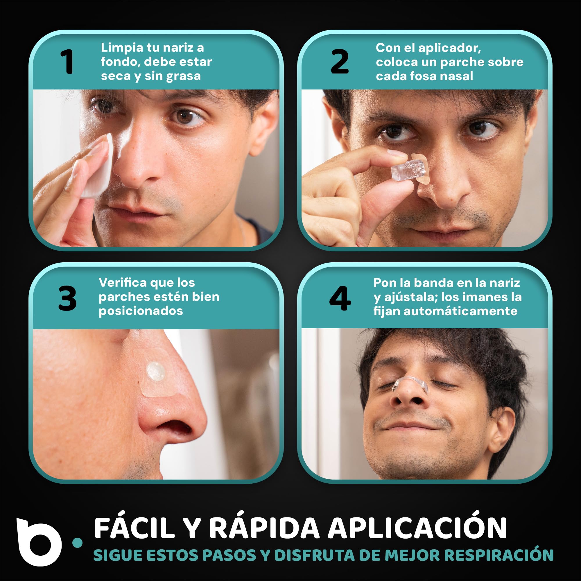 Tiras Nasales Magnéticas PRO Edition | Megapack 120 Parches + Caja de Almacenamiento | Dilatador Nasal Antirronquidos para Dormir y Respirar Mejor | Máxima Adhesión para Deporte y Descanso