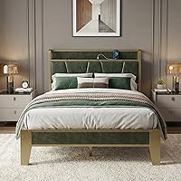 Vista 31 de LIKIMIO Marcos de Cama Twin XL, Cabecera de Almacenamiento con Estación de Carga, Sólido y Estable, Sin Ruido, No Necesita Somier, Fácil Montaje