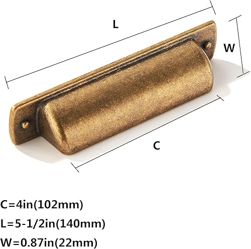 Miniatura 180 de khtumeware - Paquete de 10 pomos redondos de 1 pulgada (25 mm) de diámetro, acabado de latón antiguo, pomos de bola para alacena