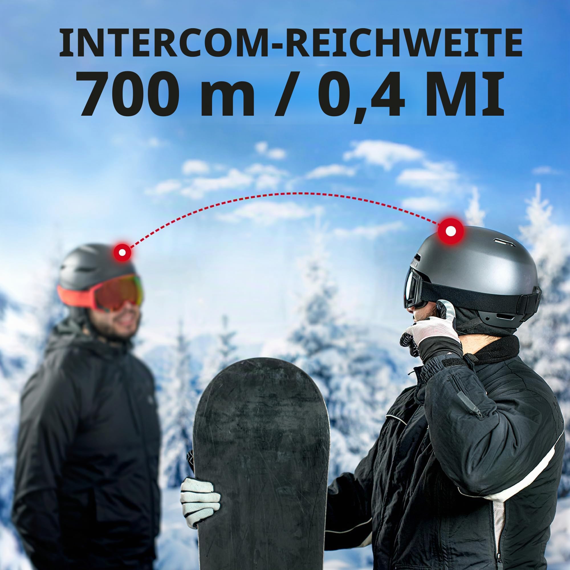 Sena Snowtalk 2 - Universal Bluetooth Headset für Ski- und Snowboardhelme mit integriertem drahtlosem Intercom