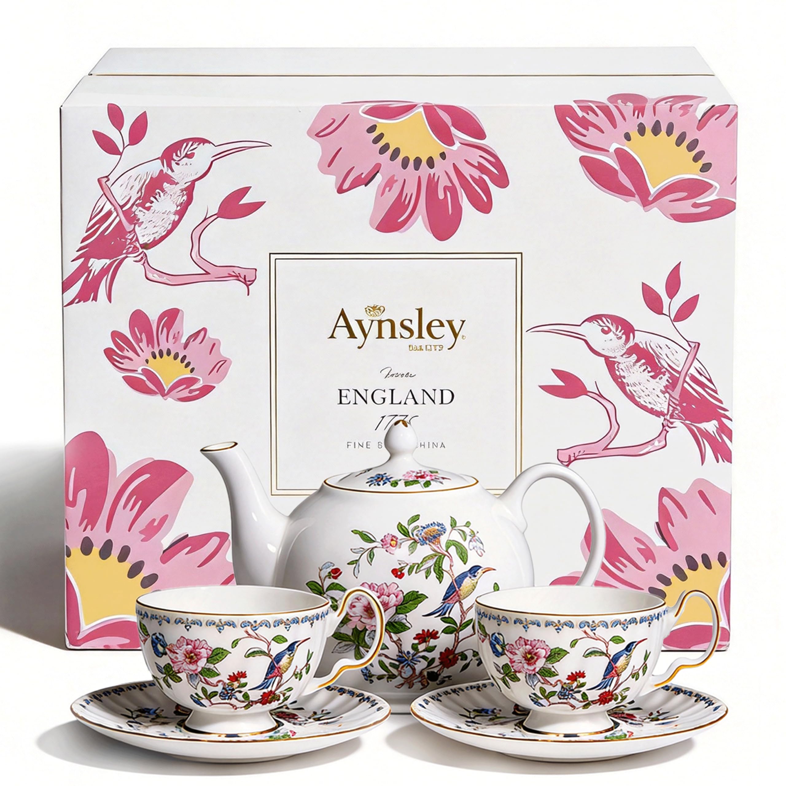 Amazon.com | Aynsley Fine Bone China Pembroke Oban Teapot and Set