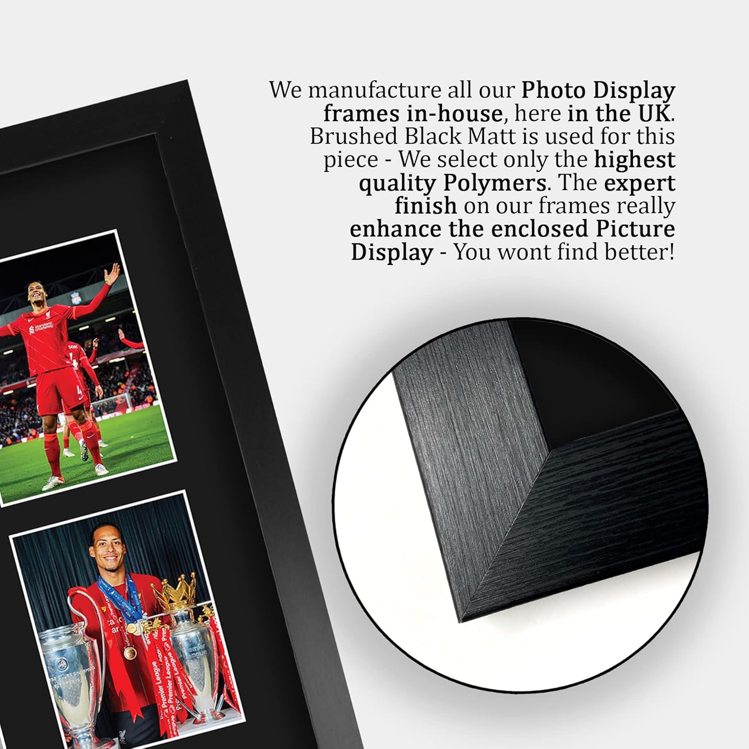 HWC Trading Virgil van Dijk Liverpool 16 x 12 inch (A3) Printed Gifts Signed Autograph Picture for Football Fans and Supporters - 16" x 12" Framed