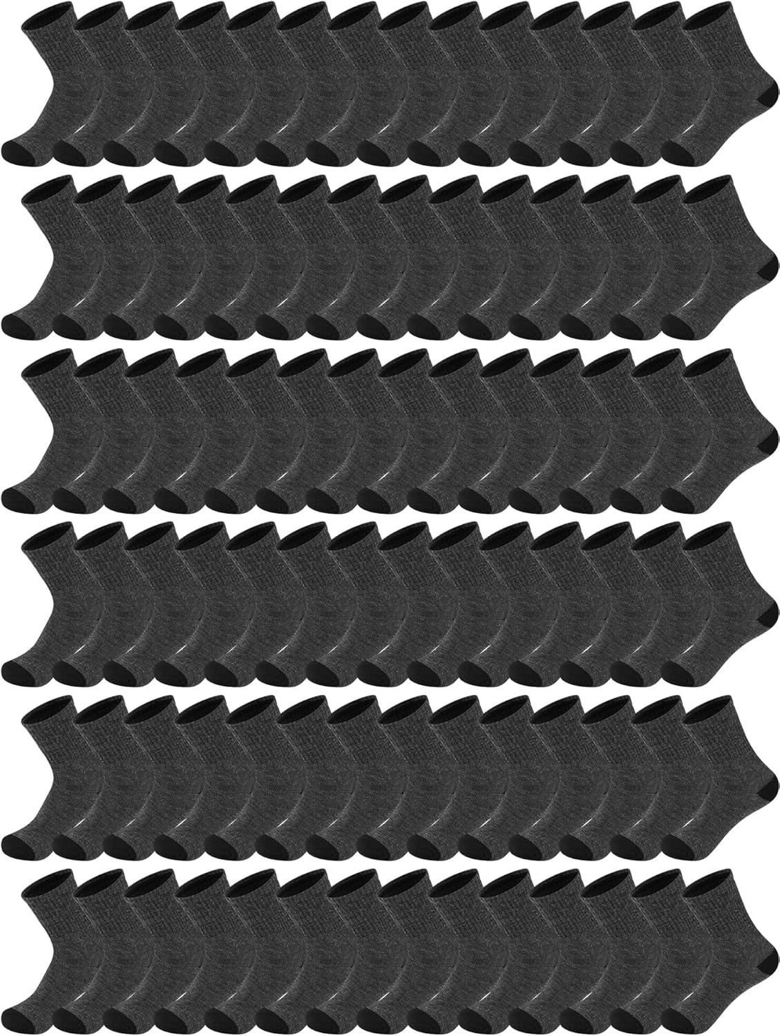 Tarpop Bulk Socks Mens Moisture Wicking Casual Sports Ankle Socks Bulk for Homeless Unisex Adult