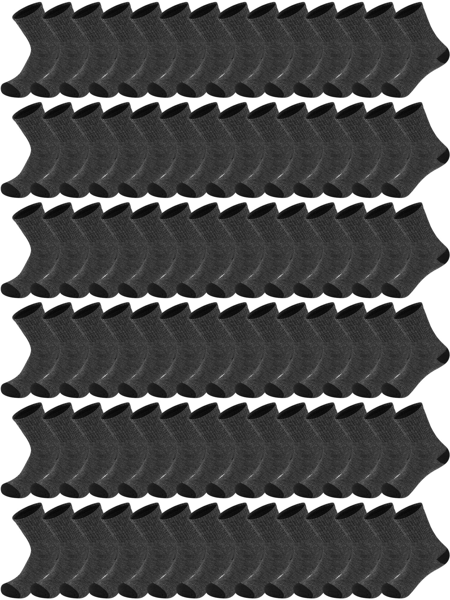 Tarpop Bulk Socks Mens Moisture Wicking Casual Sports Ankle Socks Bulk for Homeless Unisex Adult