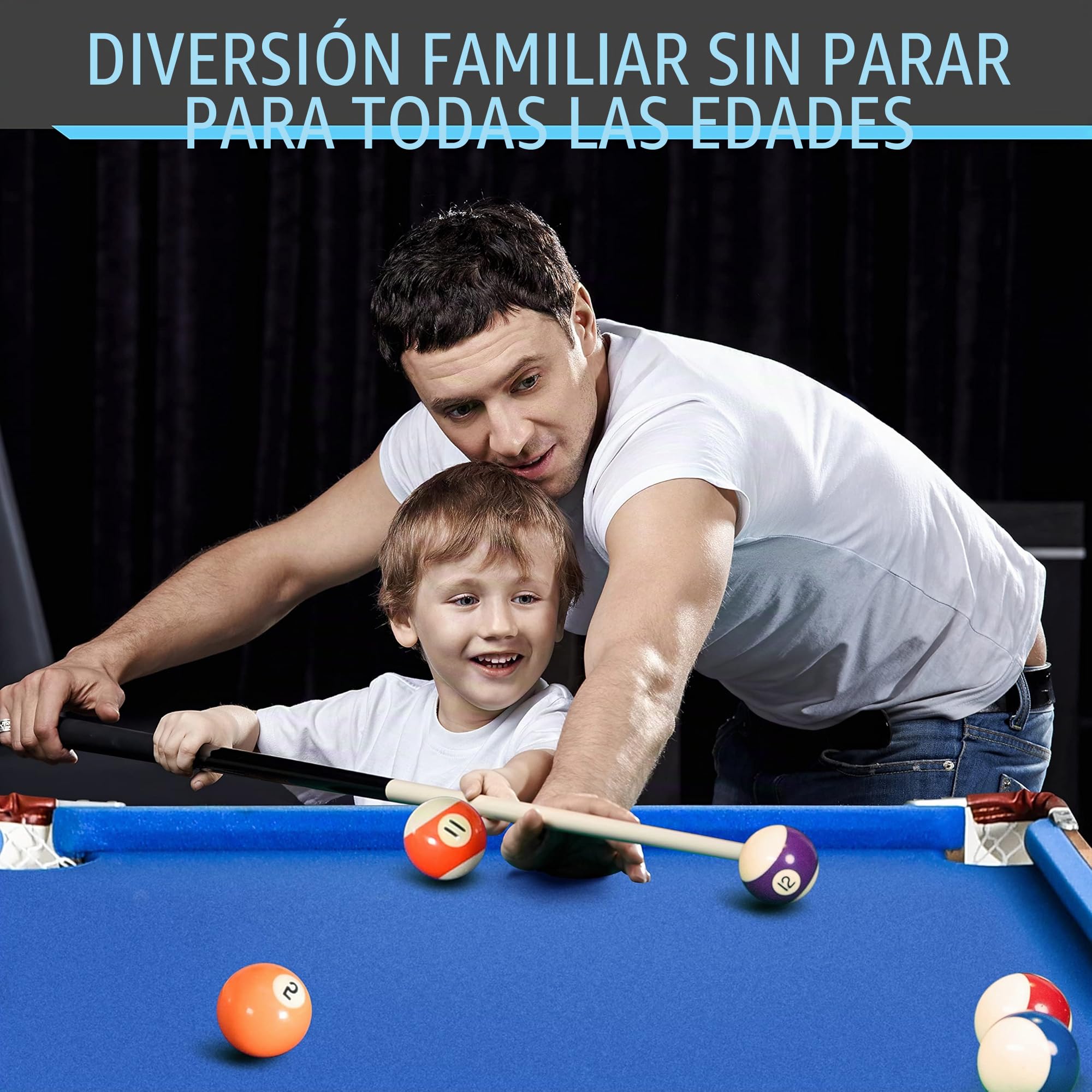 Serenelife Mesa multijuegos, 122 cm, 4 en 1, Tenis de Mesa, Billar, Bolos, Futbolin, Plegable, Interiores, Exteriores