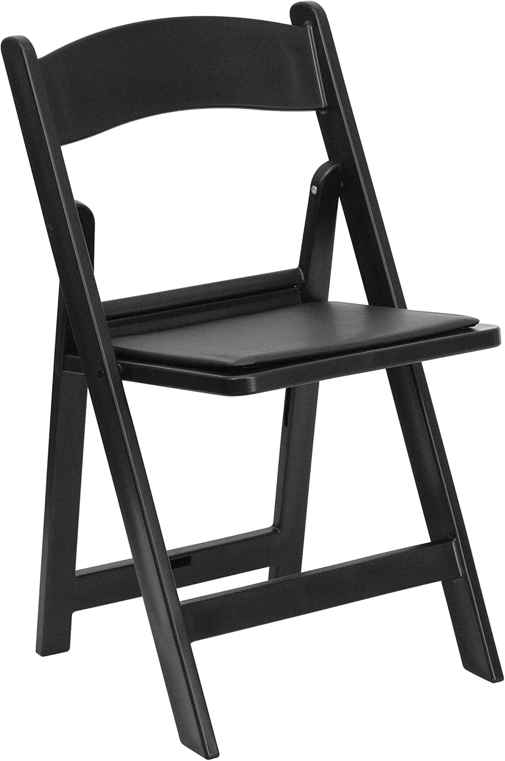 Flash Furniture Hercules™ Series Folding Chair - Black Resin – 1000LB Weight Capacity Comfortable Event Chair - Light Weight Folding Chair Black Set of 1 Chair