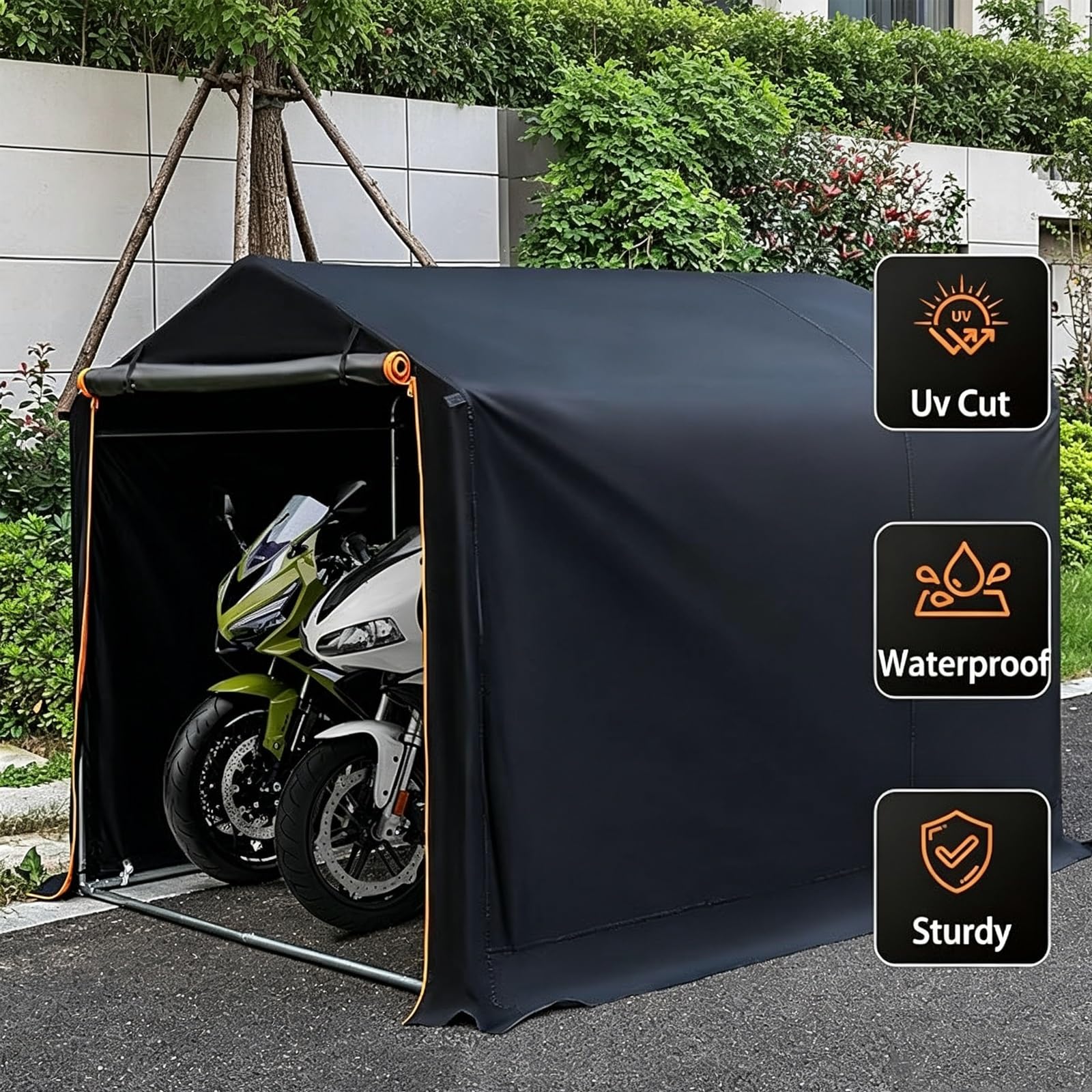 Abris Velo Extérieur Tente de Stockage Imperméable Oxford pour Motos