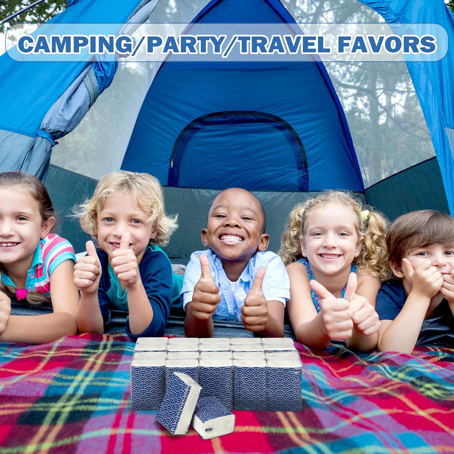 Therwen 100 Pack Pocket Tissues Travel Packs Bulk 1000 Sheet Mini Tissues Bulk 3 Ply Small Travel Size Paper Individual Pocket Size (Cool) - Image 6