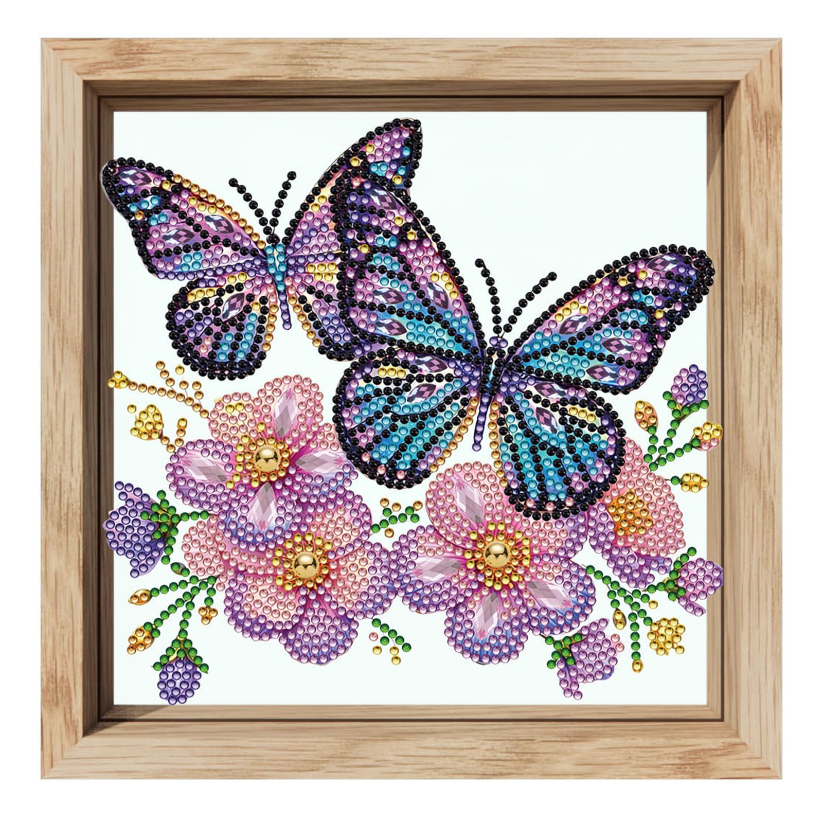 5D Diamond Painting Kit 20x20cm Vase with Frame Unique Shaped Gem Art for Beginners Home Wall Decor
