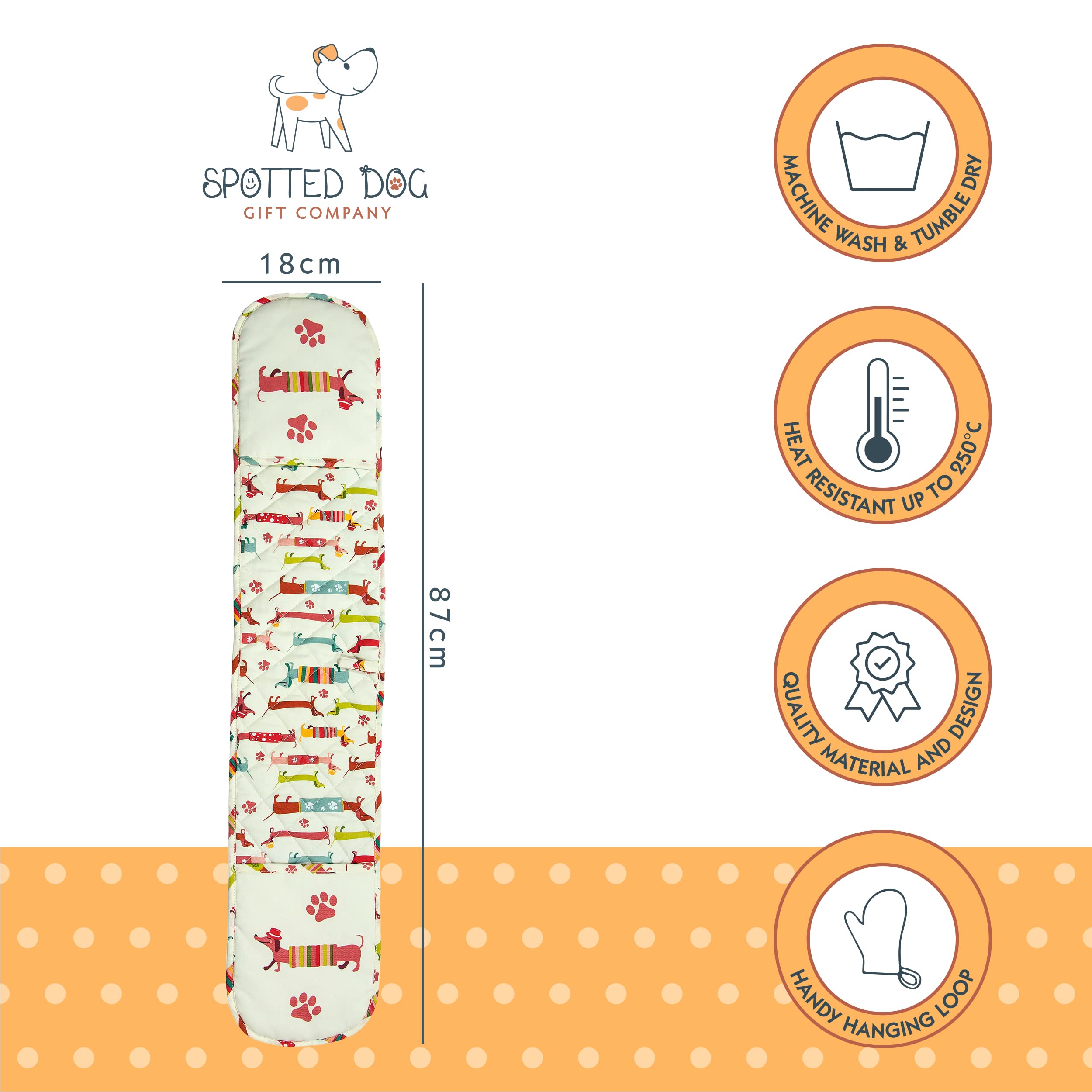 SPOTTED DOG GIFT COMPANY Double Oven Gloves, Heat Resistant Oven Gloves Mitts for Home Cooking & Baking - Image 3