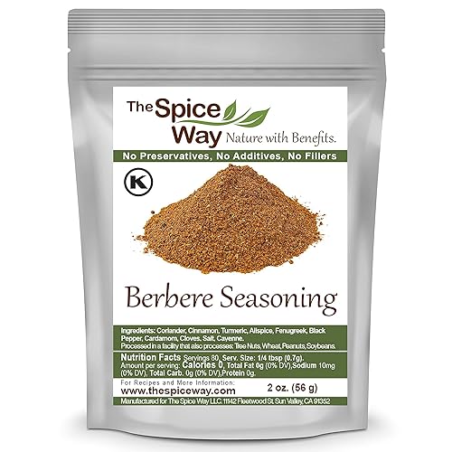 The Spice Way Ethiopian Berbere - Mezcla de especias tradicional etíope suave y caliente Sin aditivos sin conservantes sin rellenos solo especias