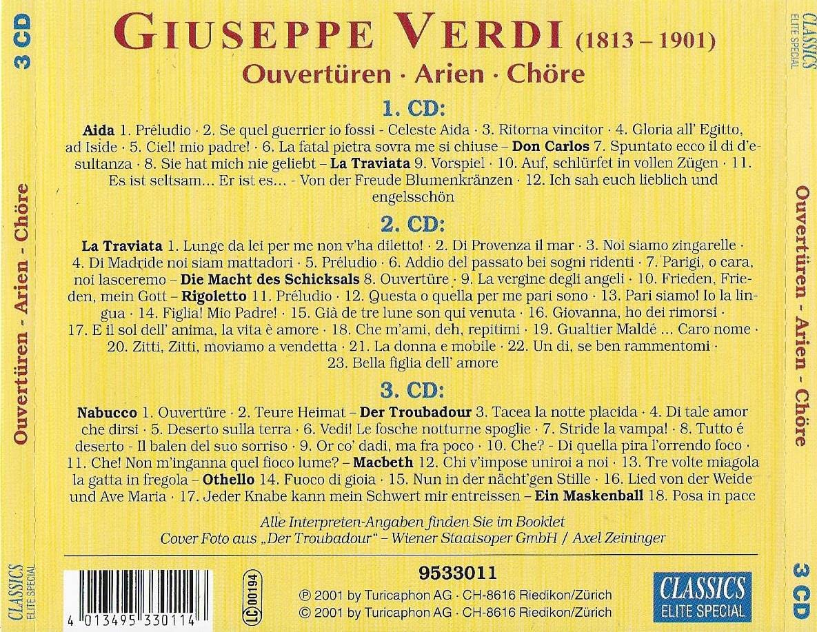 Ouvertures;Arias;Choeurs