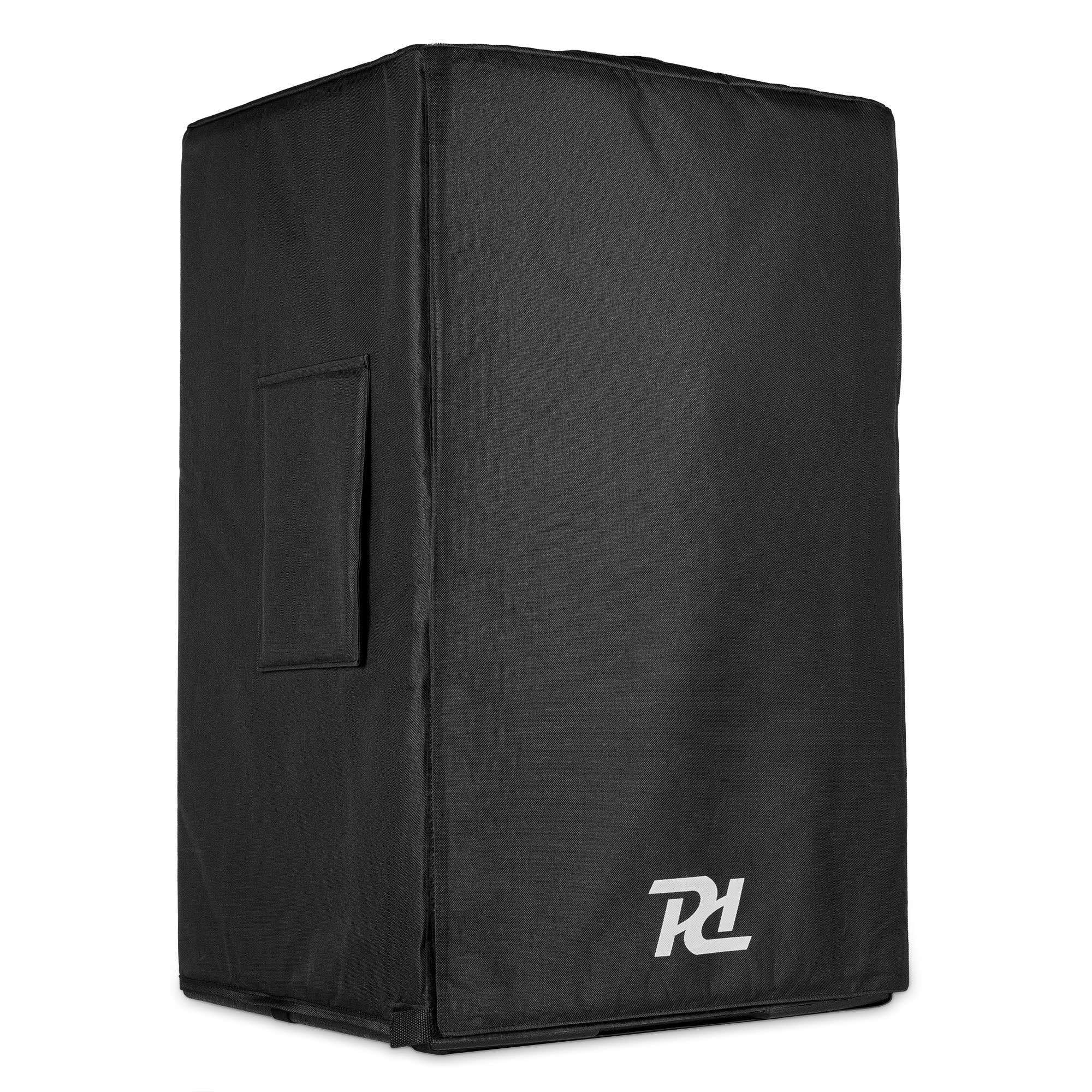 Power Dynamics SCP15- Pack 2 fundas para altavoz PDY215 resistentes al agua de nylon protector con acceso al panel trasero frontal acústicamente transparente, color negro