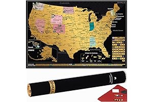 Deluxe Scratch Off Map of USA National Parks with Travel Scratcher