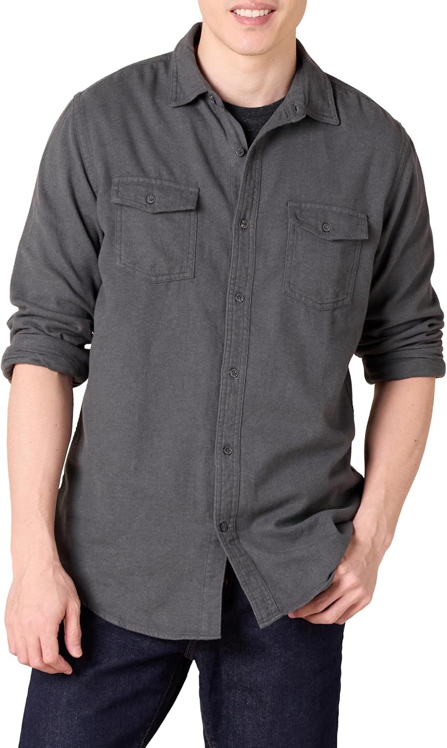 Amazon Essentials Camiseta de franela de manga larga para hombre